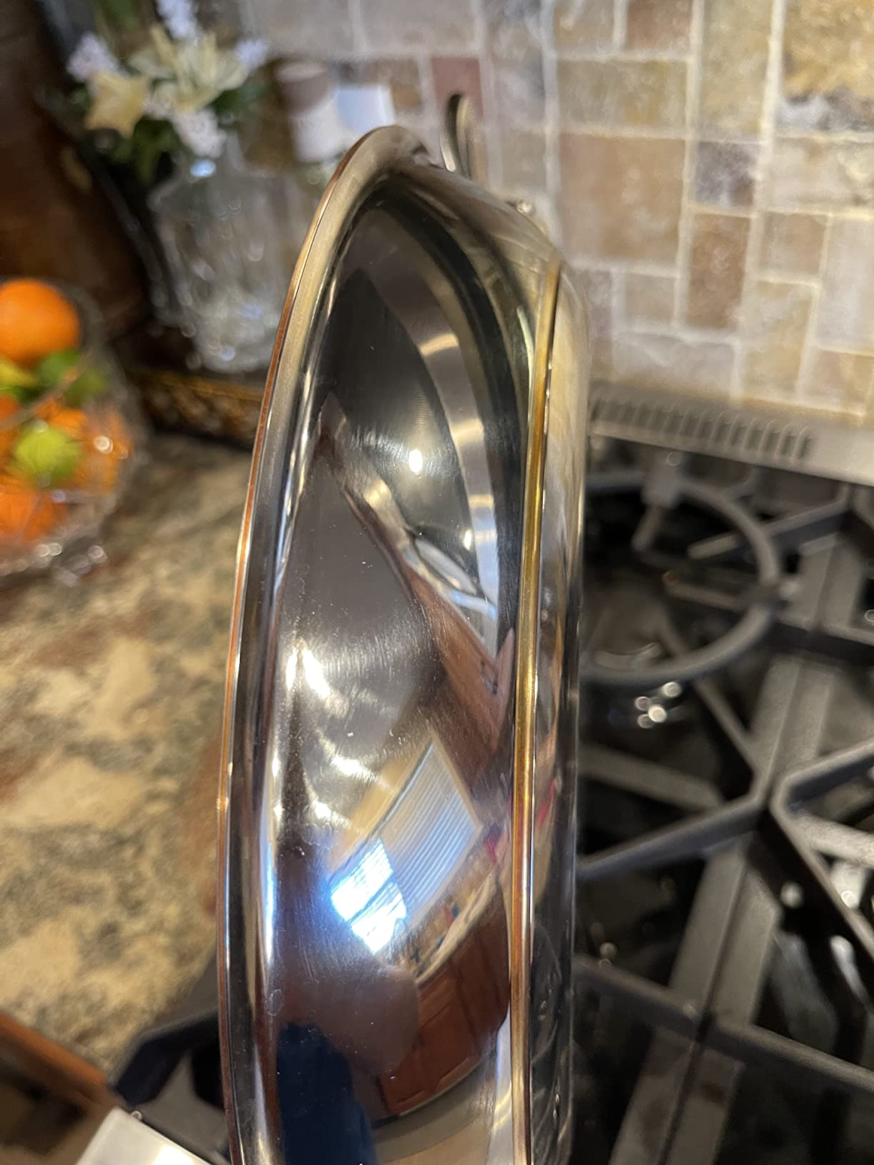 All-Clad Copper Core 5-Ply Stainless Steel Fry Pan 12 Inch Induction Oven Broiler Safe 600F Pots and Pans, Cookware Silver customer photo 1