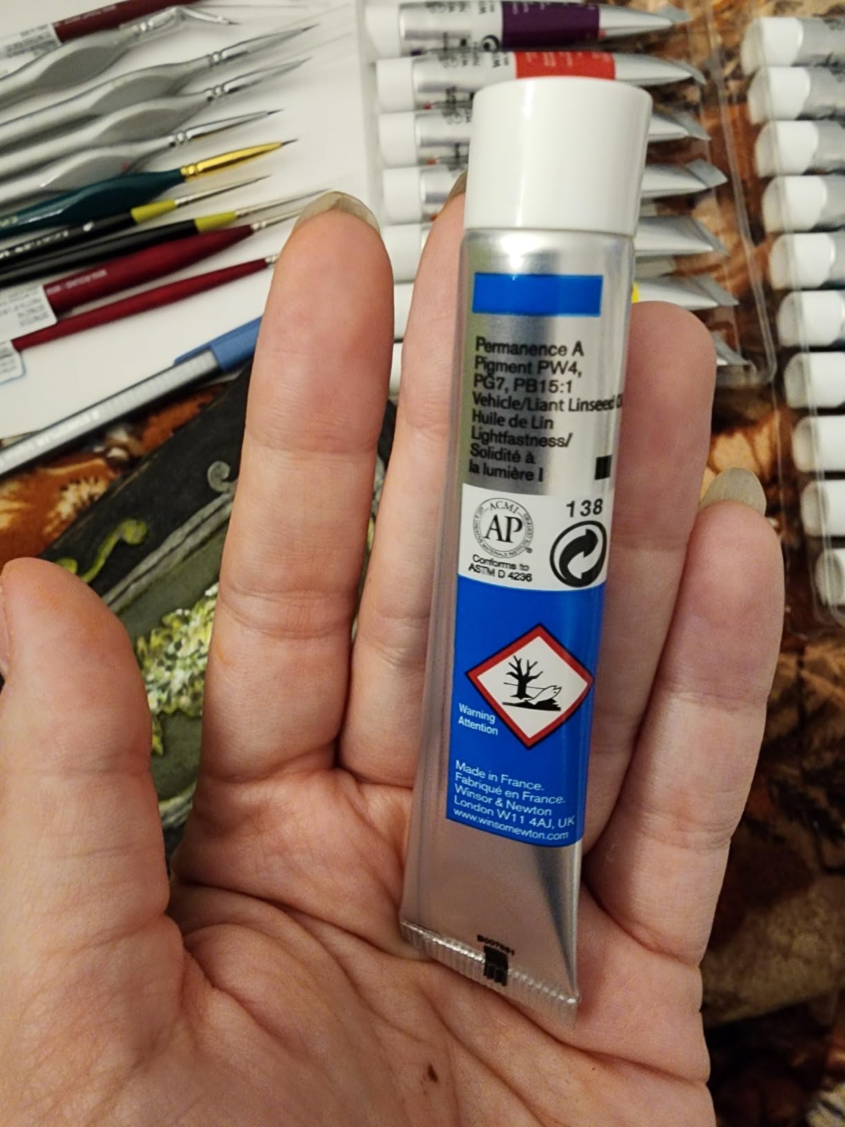 Winsor & Newton Winton Oil Color Paint, Studio Set, 10 x 37ml Tubes, Blue,Red,White, 12 Piece Set customer photo 2