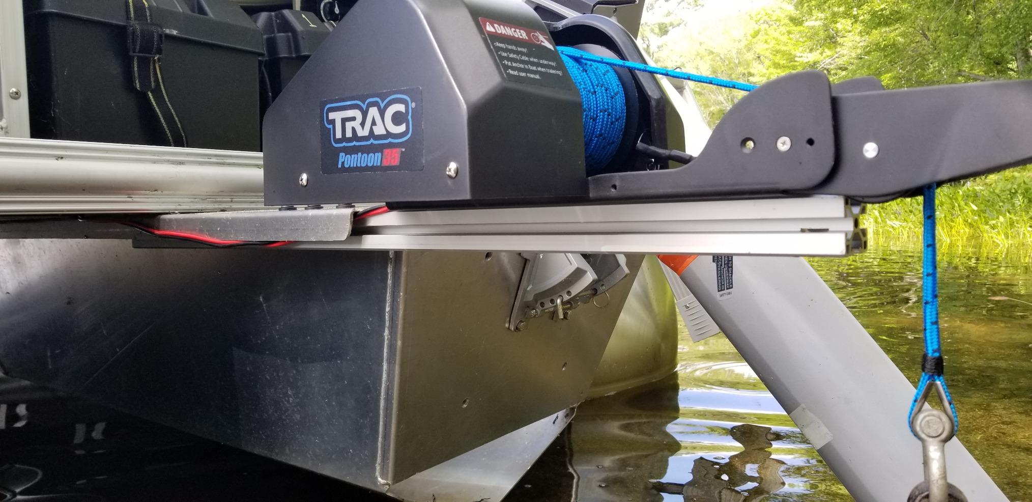 Camco TRAC Outdoors Pontoon 35-G3 Electric Boat Anchor Winch - Easy-to Operate & Features a High-Efficiency, 12-Volt DC, All Steel Gear Motor & 100-feet Pre-Wound Double-Braid Anchor Rope (69003) customer photo 1