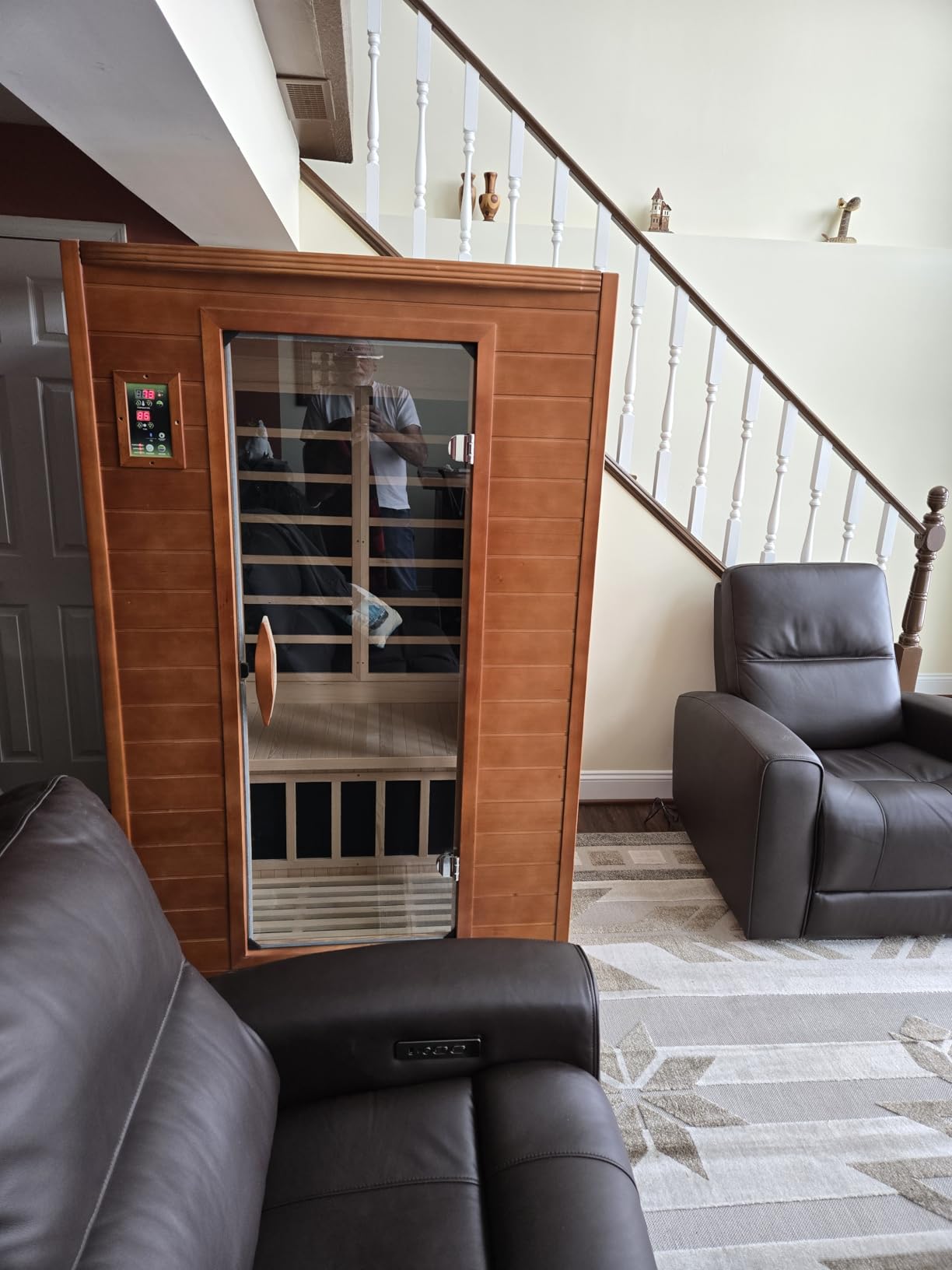 DYNAMIC SAUNAS Andora 2-Person Low EMF FAR Infrared Sauna with Red Light Therapy - Canadian Hemlock Wood customer photo 2