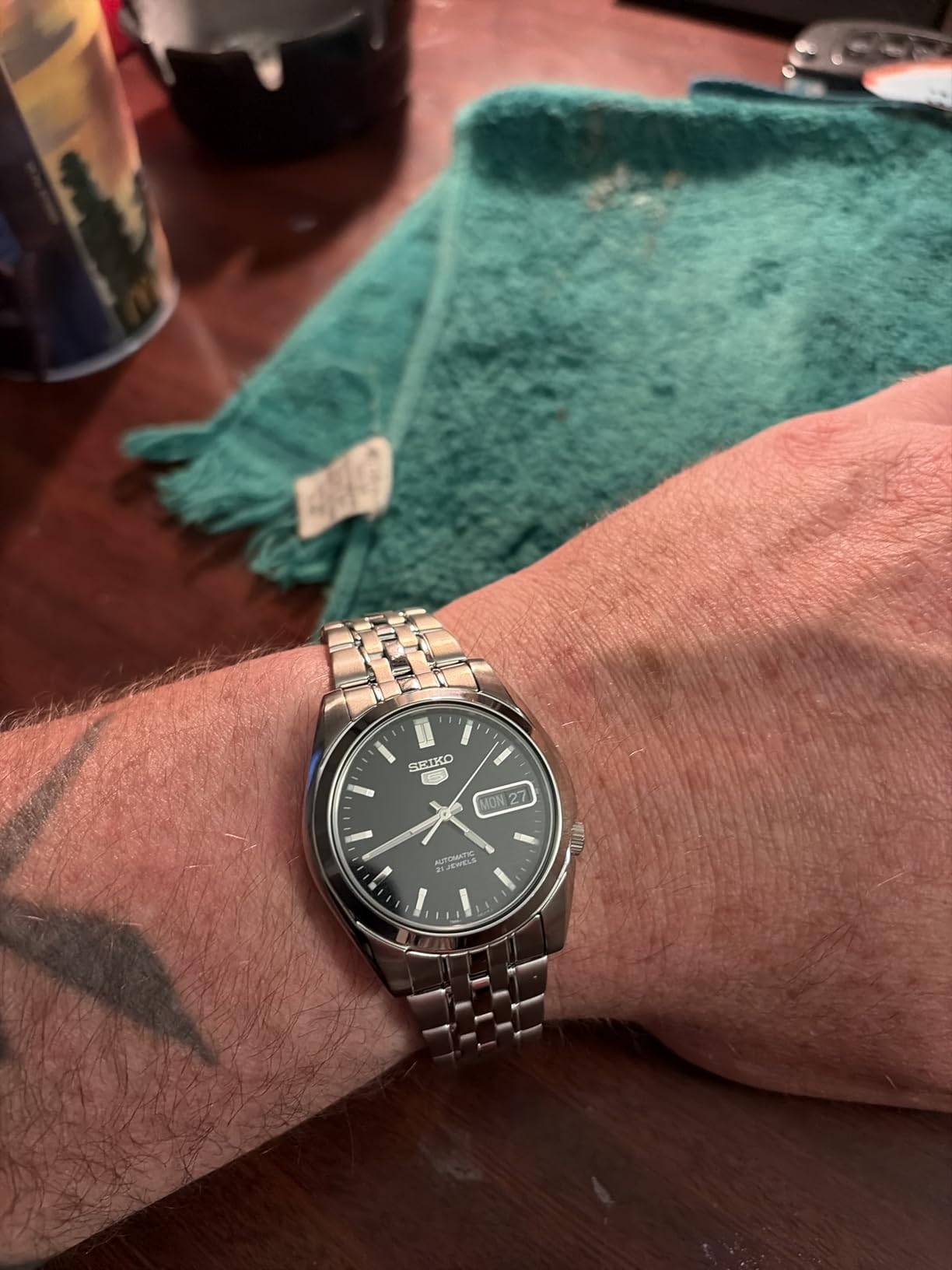 Seiko 5-7S Collection Automatic Watch - Day/Date Calendar, Luminous Hands, Stainless Steel Case & Bracelet customer photo 2