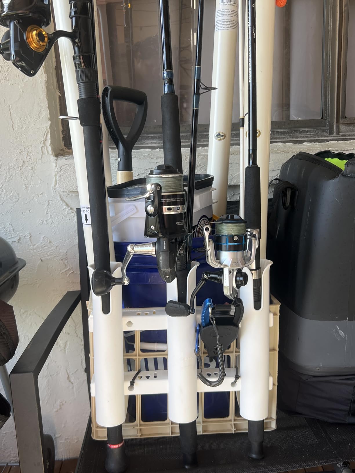 SeaSense 3-Rack Fishing Rod Holder for Your Boat, Pontoon, Garage - Convenient Storage for Fishing Poles, Pliers, Filet Knives & Other Gear customer photo 1