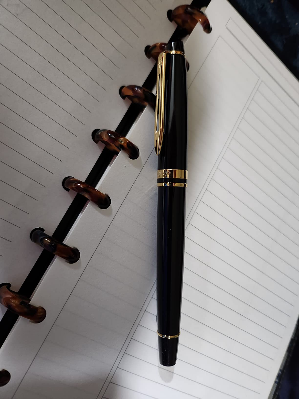 Waterman Expert Fountain Pen, Gloss Black with 23k Gold Trim, Medium Nib, Luxury Pen in Gift Box customer photo 2