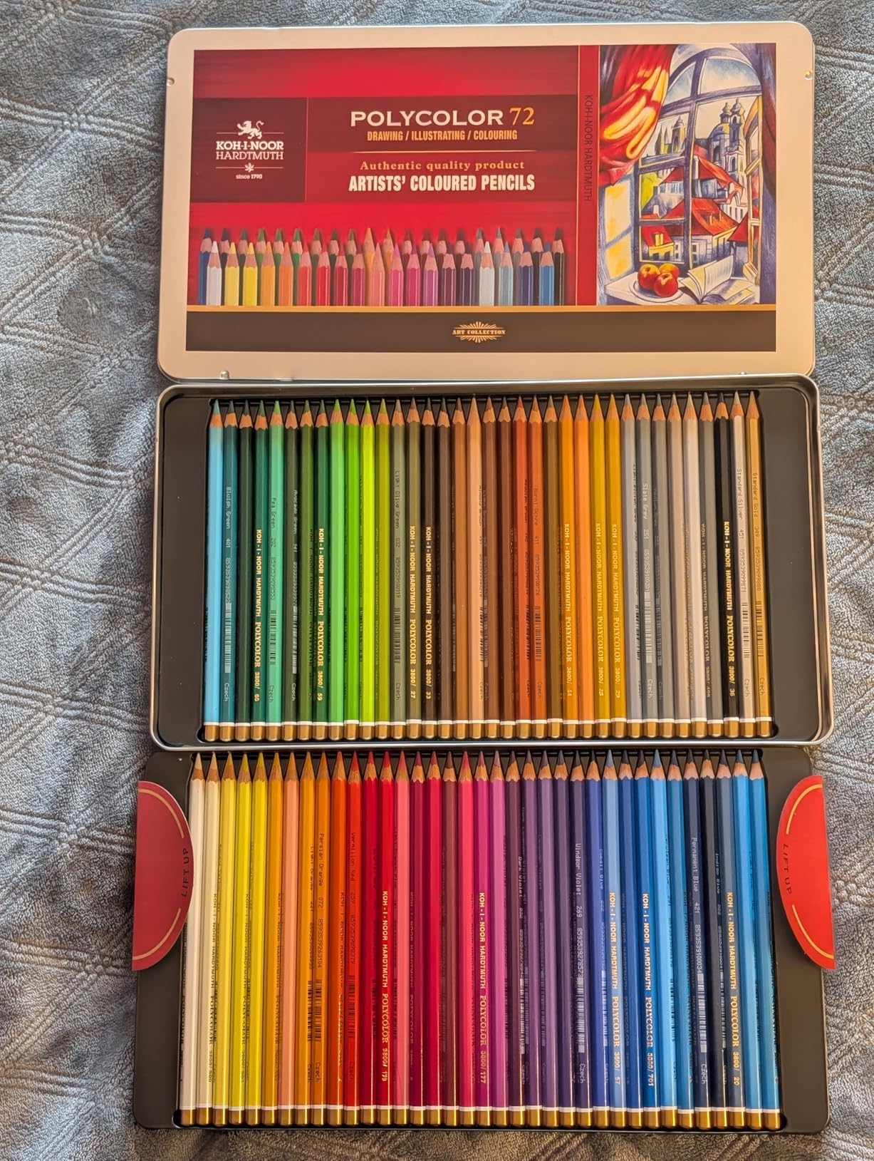Koh-I-Noor Polycolor Drawing Pencil Set, 72 Assorted Colored Pencils in Tin customer photo 1