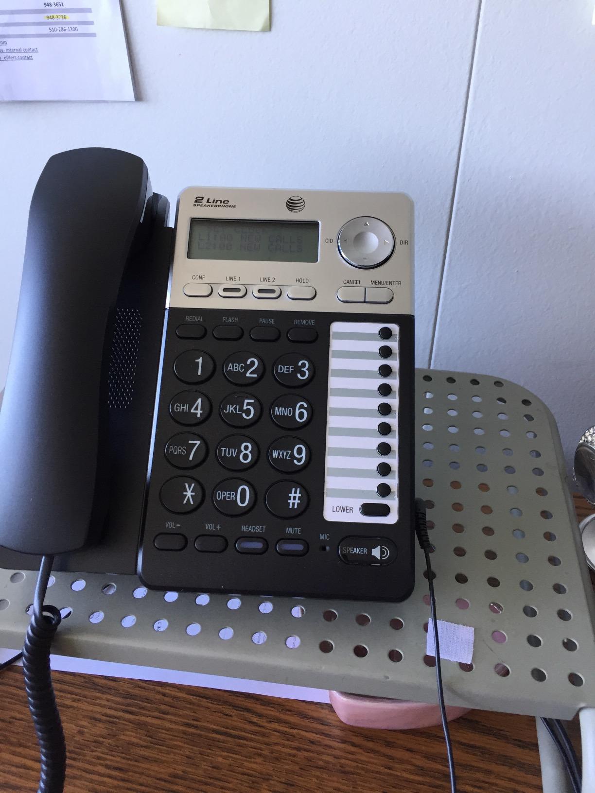 AT&T ML17929 2-Line Corded Speakerphone with Caller ID/Call Waiting, Black - Built-in Speakerphone, 3-Way Conferencing, Headset Compatible customer photo 1