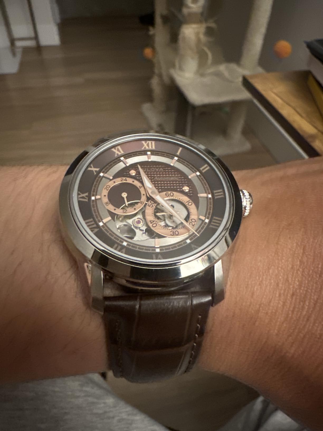 Bulova Classic Sutton Automatic Watch - 24-Hour Sub Dial, Open Aperture, Self-Winding, Exhibition Caseback, 42mm customer photo 1
