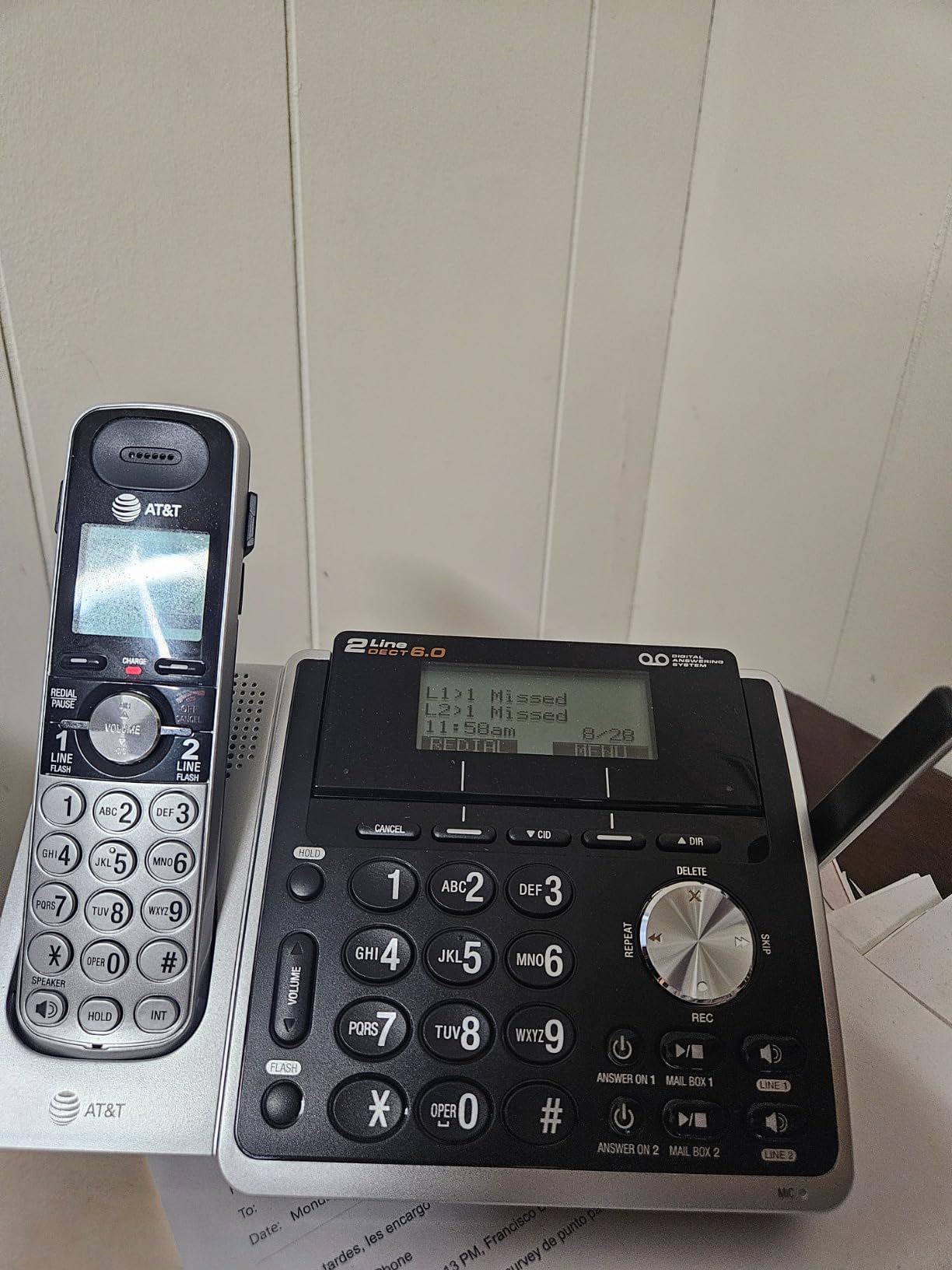 AT&T (TL88102) Dect 6.0 1-Handset 2-Line Landline Telephone Bundle with 3 Handsets and Dual Caller ID/Call Waiting customer photo 2