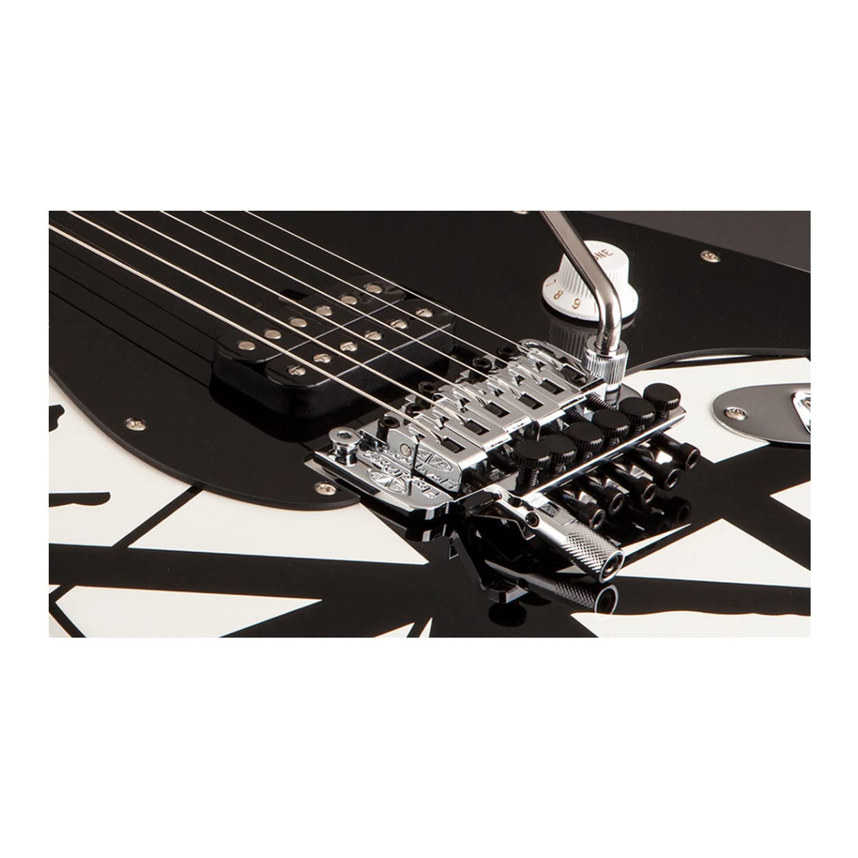 EVH Striped Series Stratocaster Electric Guitar - White with Black Stripes customer photo 1