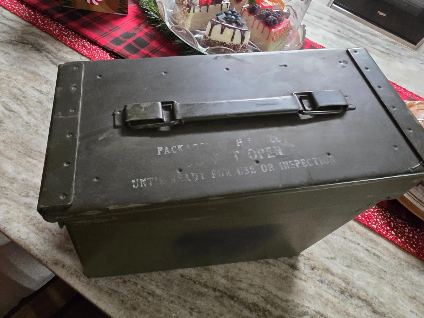 U.S. G.I. M2A1 50 Cal Ammo Can Organizer (OD Green) - Watertight Seal Metal Storage Box w/ Hinged Lid & Secure Latch - Ideal Ammo Can Surplus for Gear, First Aid, & Survival Supplies customer photo 1
