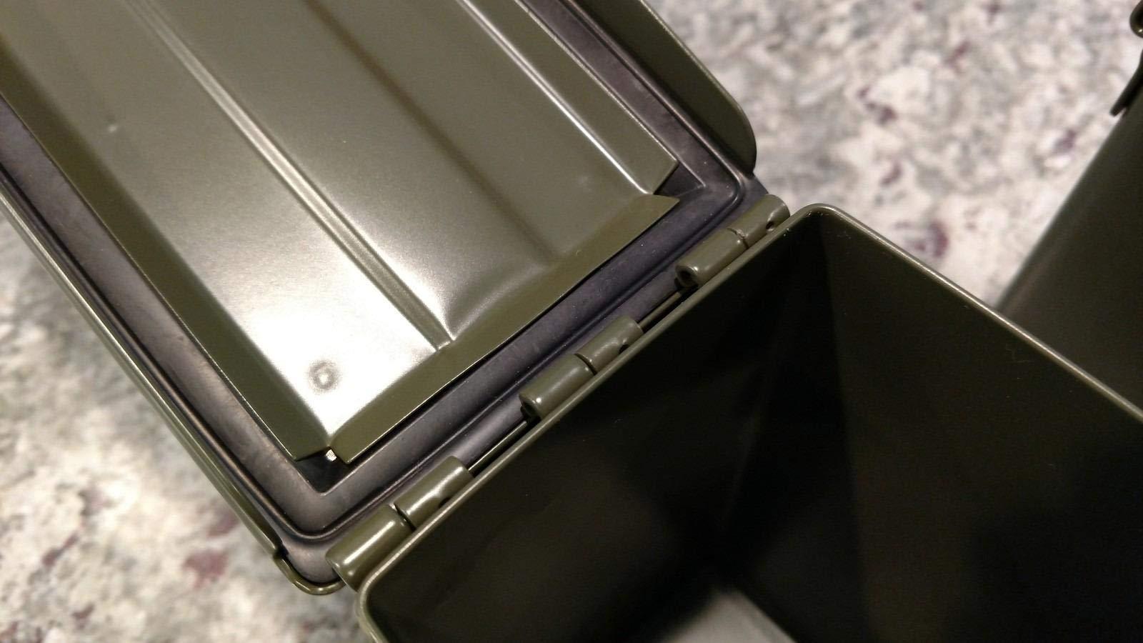 U.S. Military Issue 50 Cal Ammo Can (M2A1/M2A2), Solid Alloy Steel Storage Containers - Watertight & Airtight Army Ammo Box w/Hinged Lid, Locking Latch - Military Grade Ammo Cans Metal customer photo 1