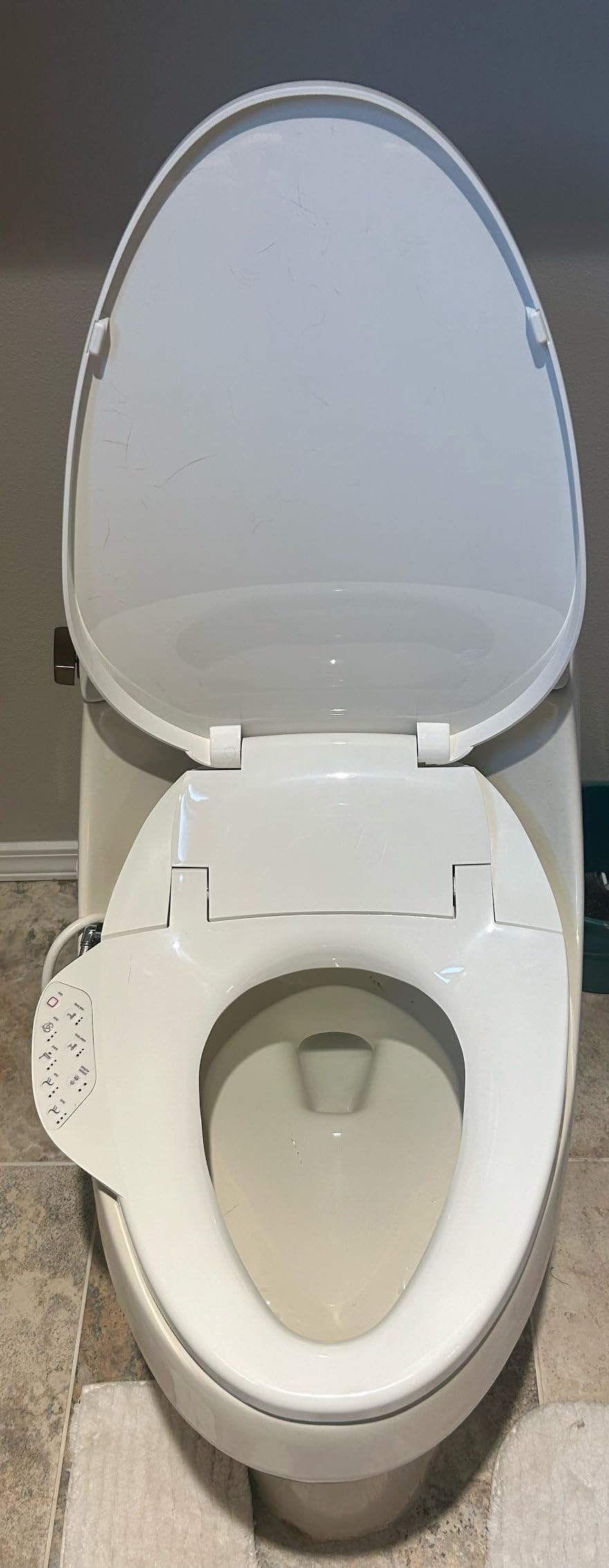 Kohler PureWash E750 Elongated Heated Bidet Toilet Seat, White with Touchscreen Remote Control, Quiet-Close Grip-Tight Lid, Self-Cleaning Wand, Warm Water Bidet, Adjustable Water Pressure, Nightlight customer photo 2