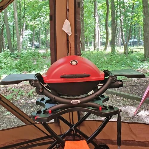 Weber Q1200 Liquid Propane Portable Gas Grill, Green customer photo 2