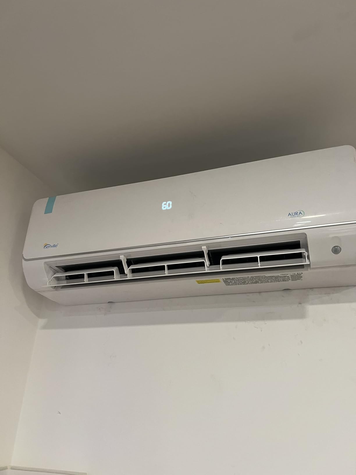 Senville 36000 BTU Dual Zone Mini Split Air Conditioner Heat Pump, 3 Ton, 2 Zone, Works with Alexa, White customer photo 1
