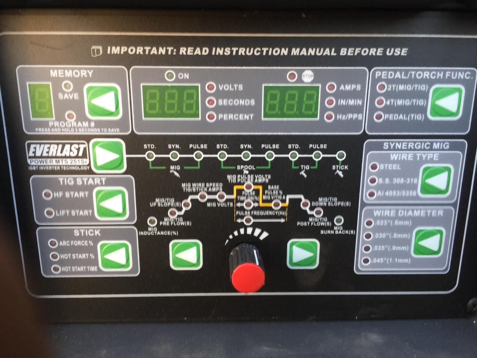 New Everlast THUNDER 255 275A MIG TIG Stick Multi-Process Welder, 240V DC, Professional Welding Machine for MIG, TIG, Stick Applications customer photo 2