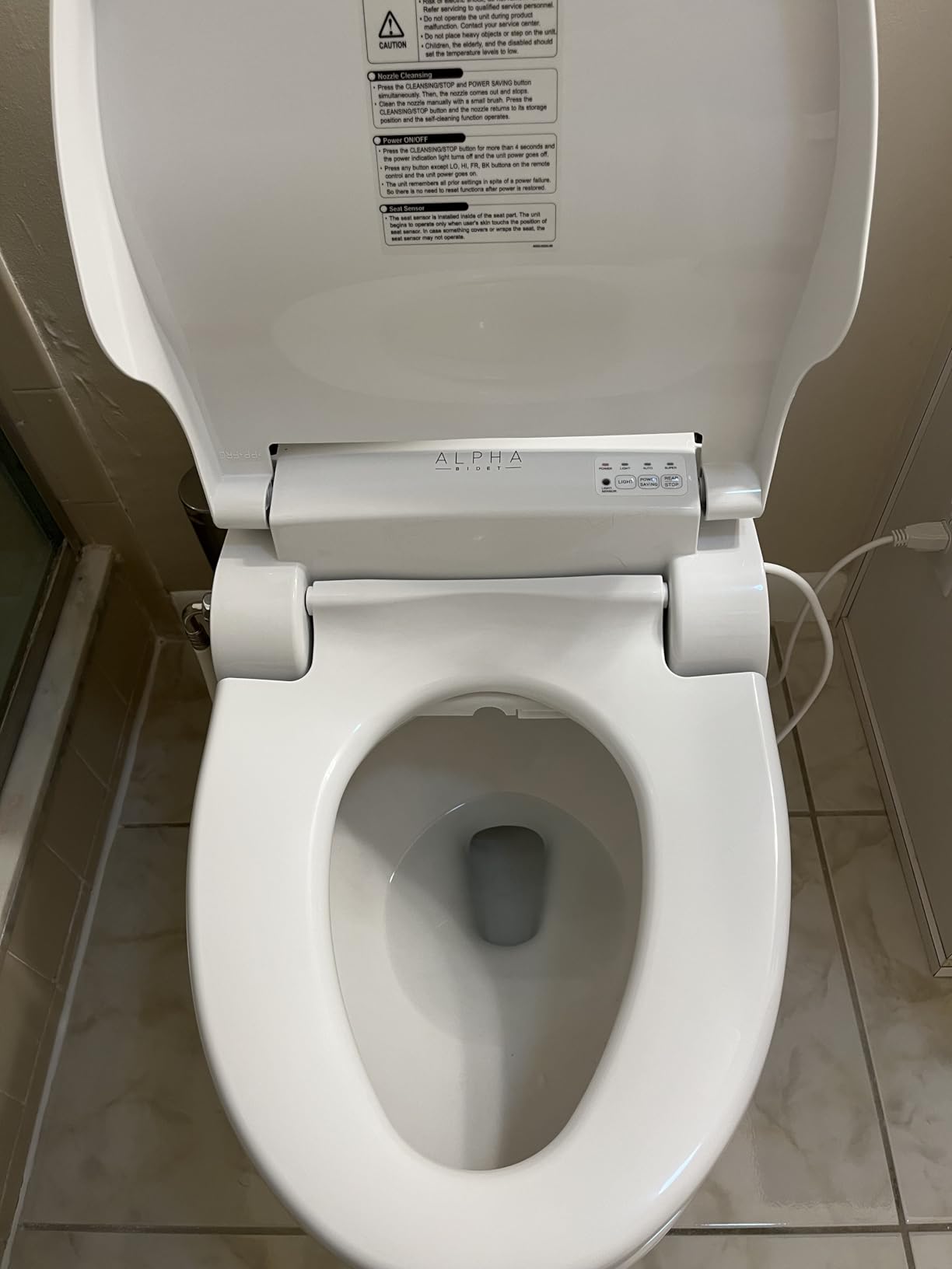ALPHA BIDET JX2 Elongated Bidet Toilet Seat, White, Endless Warm Water, LED Light, Quiet Operation, Wireless Remote, Stainless Steel Nozzle, Sittable Lid, 3 Year Warranty customer photo 1