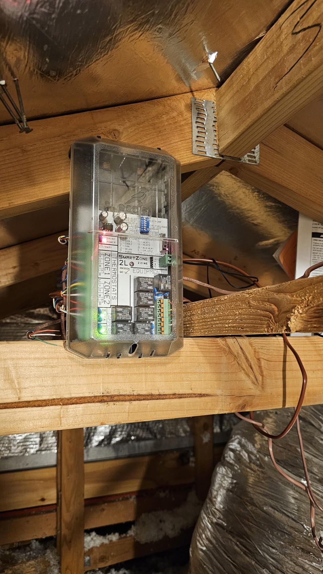 SmartZone-2: Single-Stage, 2-Zone Controller KIT w/ Temperature Sensor - Replace Honewell, ewc, zonefirst HVAC Zone Control Panels customer photo 1