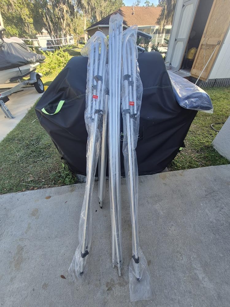 Naviskin 3-4 Bow Bimini Top Cover with 1 Inch Aluminum Frame - Premium Marine Canvas customer photo 2