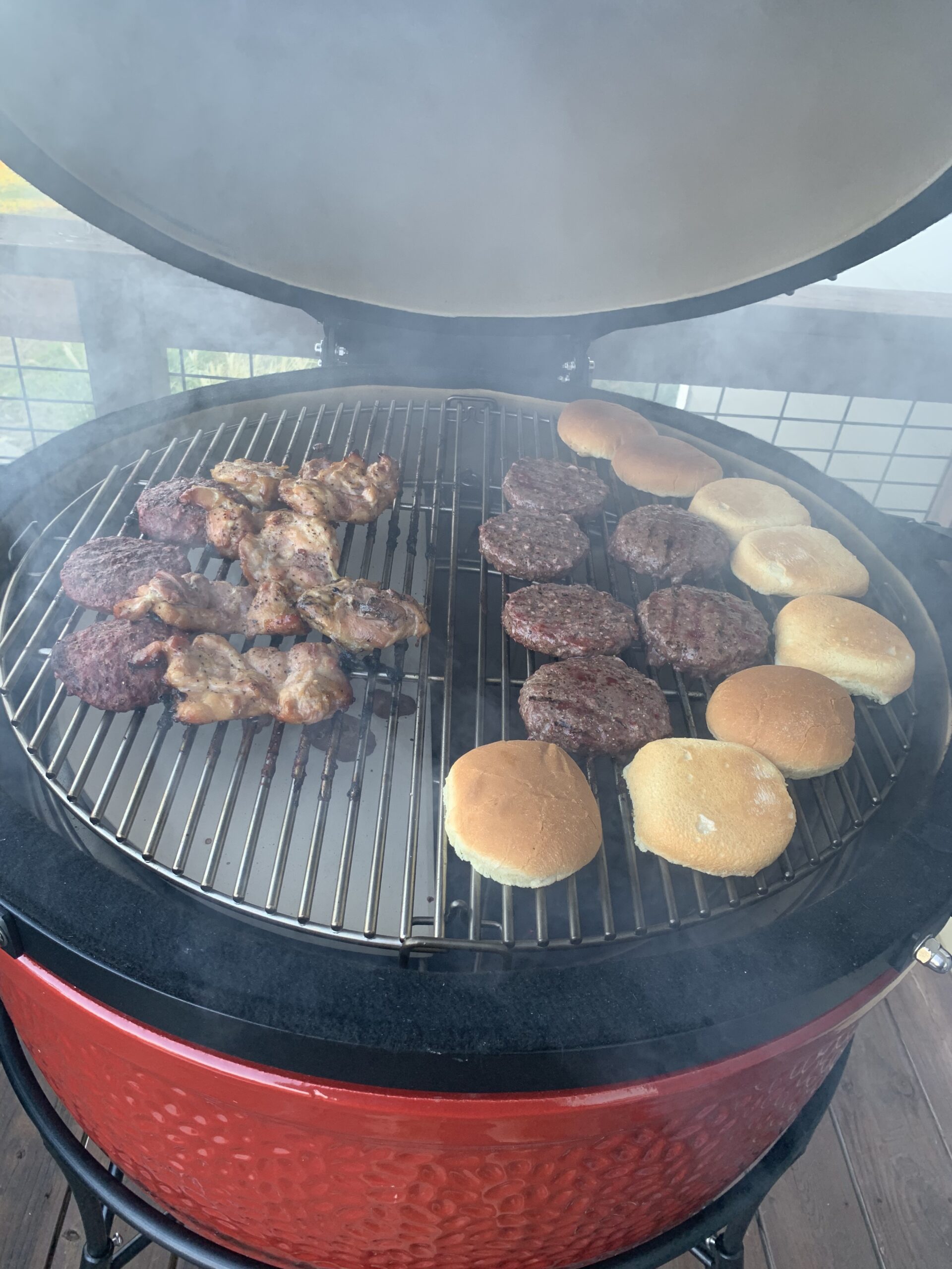 Kamado Joe Big Joe Series II 24-inch Ceramic Charcoal Grill and Smoker with Cart, Side Shelves, 450 Cooking Square Inches, Model BJ24RHC customer photo 2