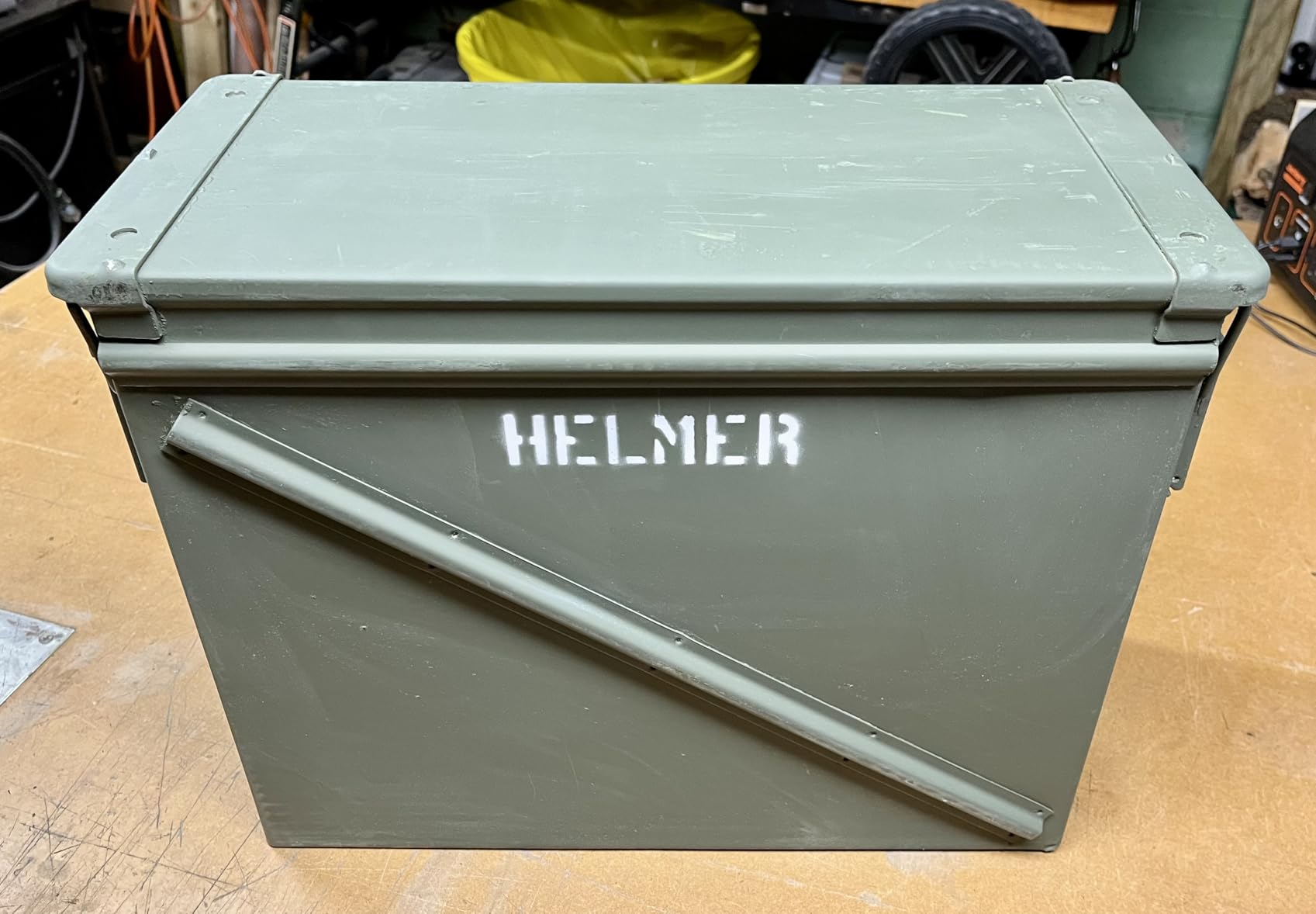 Metal Ammo Storage Box Holder Box (Olive Drab Green) - M548 20mm Ammo Can w/Front Metal Latch, Swing-Out Handle - Ideal Ammo Can Surplus - Waterproof Tool Boxes for Ammo & Emergency Supplies customer photo 2