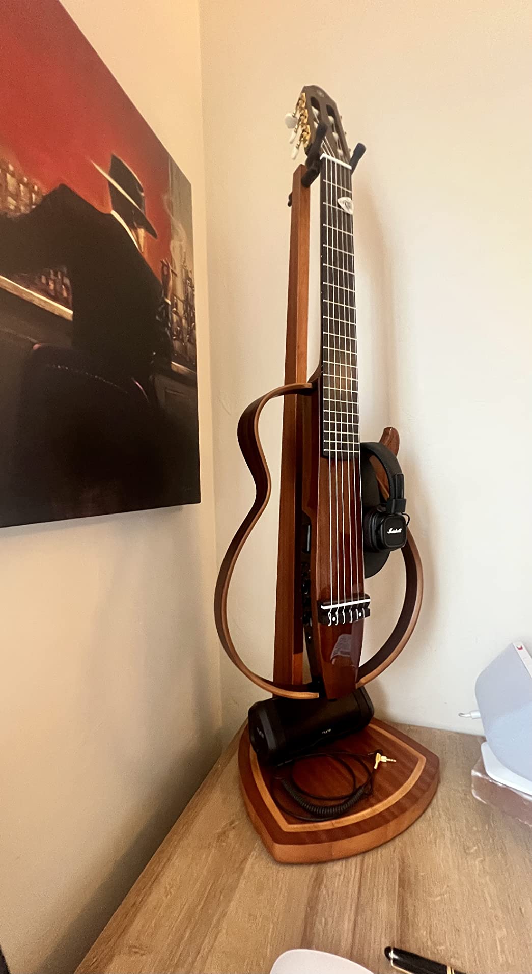 Yamaha SLG200N NW Nylon String Classical Silent Guitar with Hard Gig Bag Natural customer photo 1