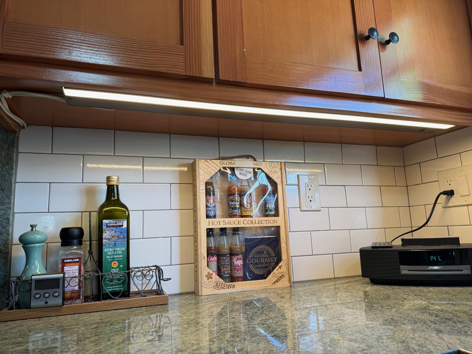 LED Under Cabinet Lighting Hardwired - 3CCT 24 Inch White Finish - Undercabinet Lights for Kitchen - Linkable Undercounter Dimmable Plug in Light or Hard Wired - Under Counter Fixture Direct Wire customer photo 2