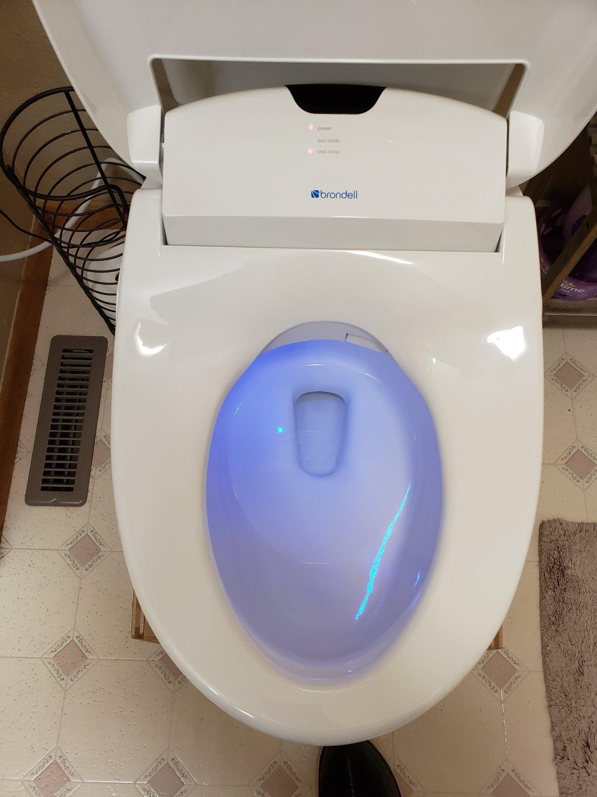 Brondell Bidet Toilet Seat S1400, Smart Toilet Seat, Dual Stainless-Steel, Self-Cleaning Nozzle With Clean Plus Technology, Endless Warm Water Bidet, Warm Air Dryer-Nightlight, Heated Seat, Elongated customer photo 2