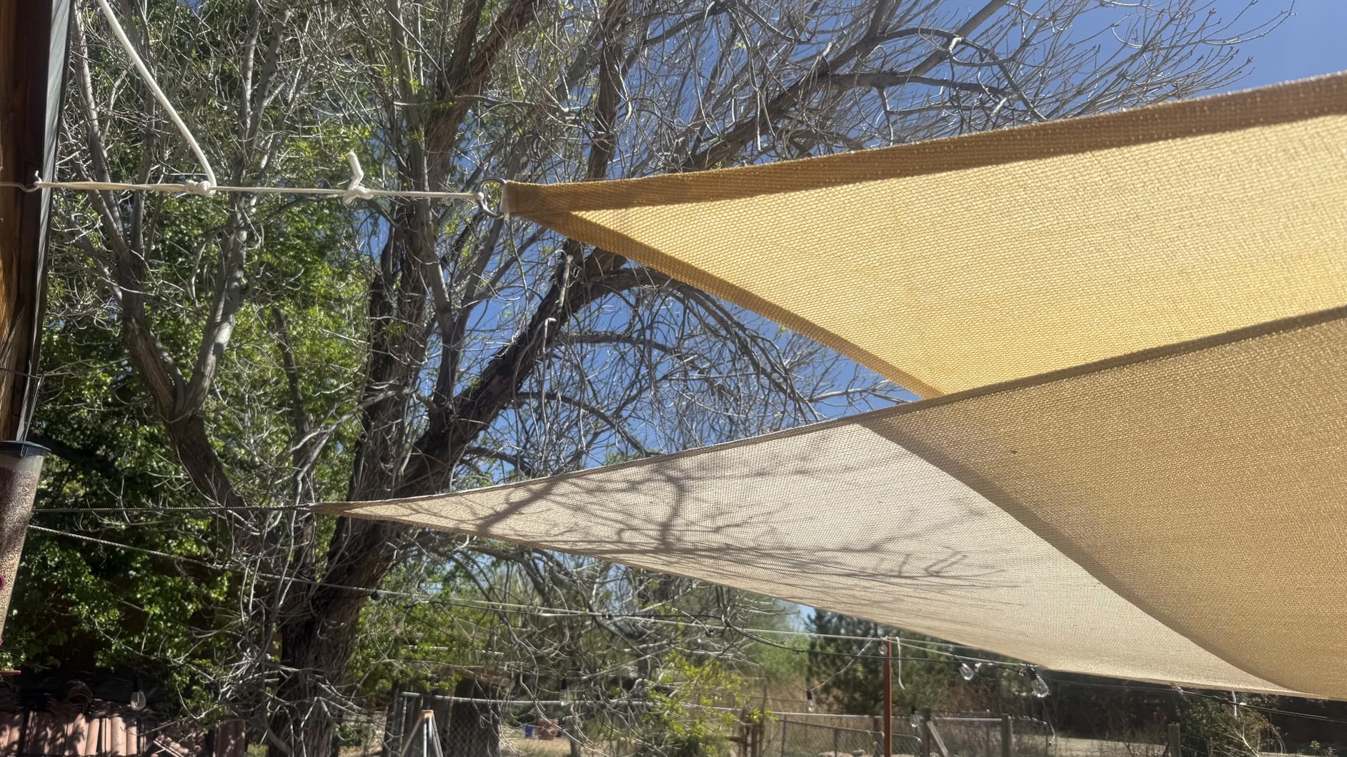 LOVE STORY 12' x 16' Rectangle Sun Shade Sail Canopy UV Block Sun Shade for Outdoor Patio Garden Backyard, Sand customer photo 1