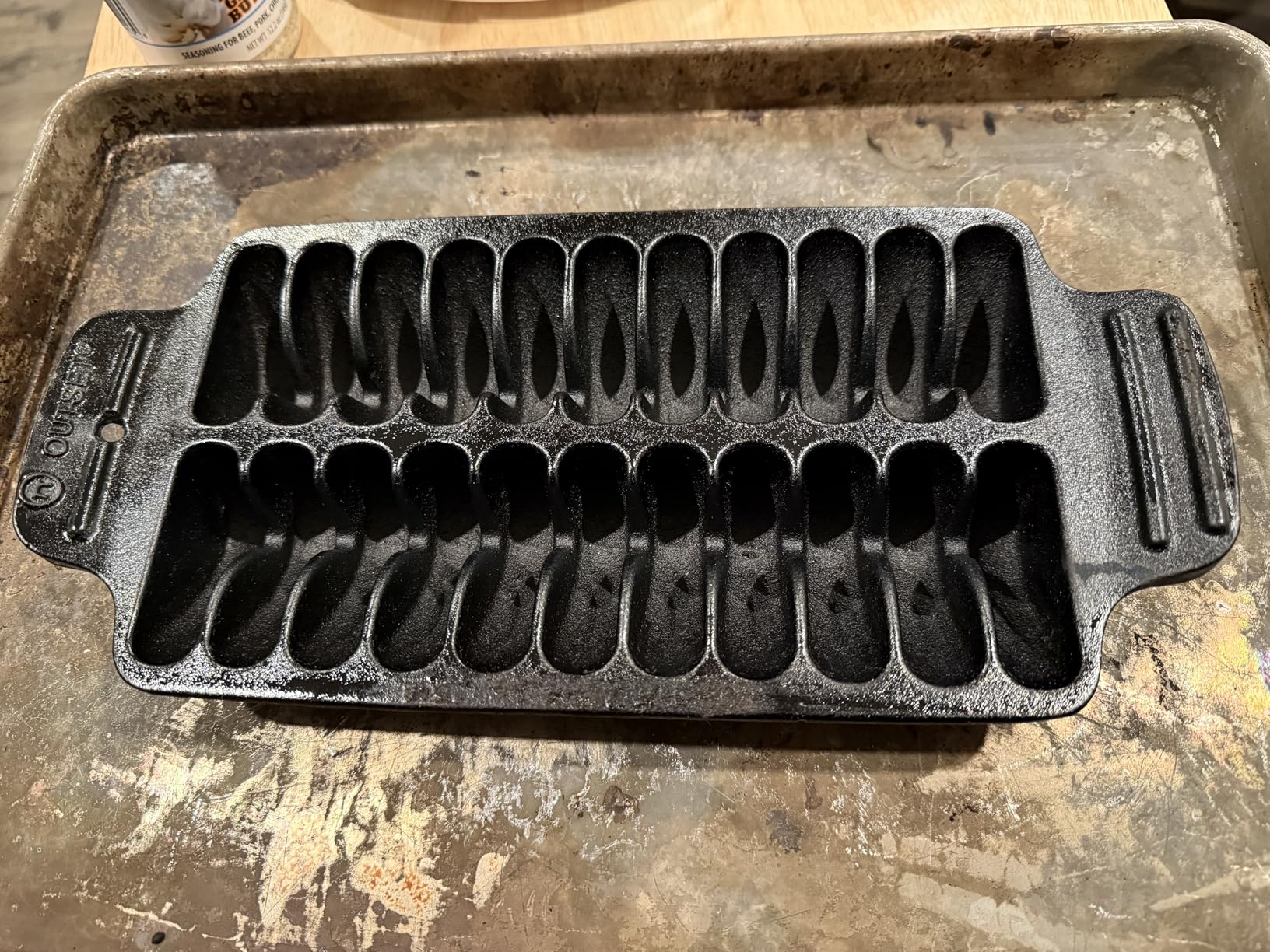 Outset Cast Iron Fish Grill and Serving Pan, 18.9 x 7.28 x 0.98 inch BBQ and Oven Safe Fish Cooking Pan customer photo 2