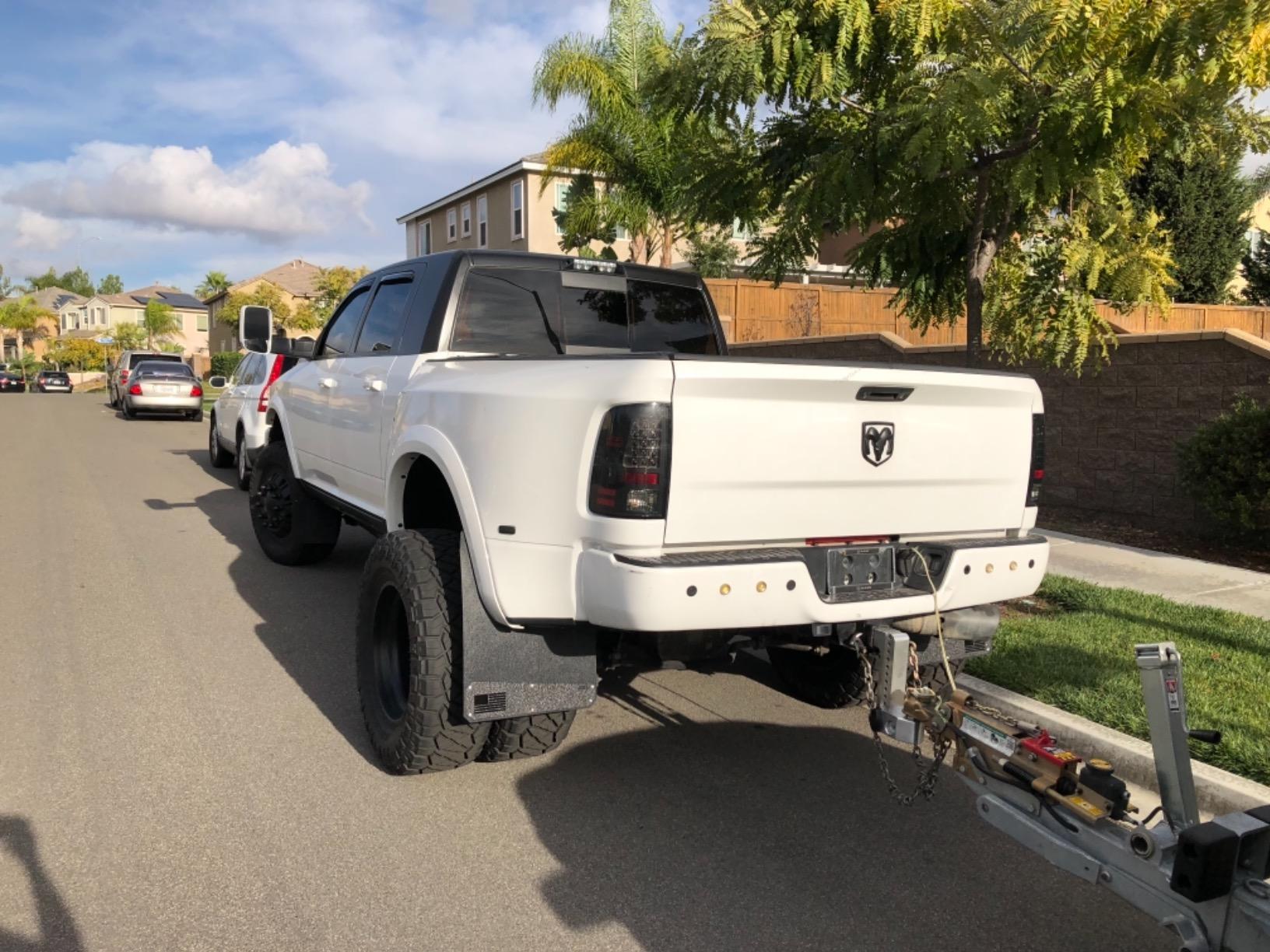 REK GEN 'Merica Mud Flaps Dually - Heavy Duty Mud Flaps for Trucks and Dually Truck Accessories - Stainless Steel - Easy Install Splash Guard - Made in USA (Red Flag) customer photo 1
