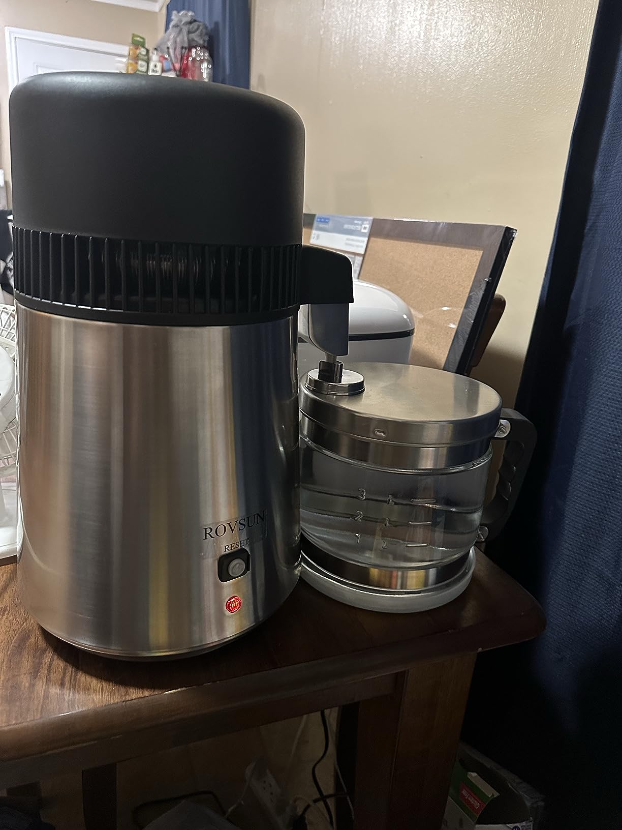ROVSUN Upgraded 1.1 Gallon/4L Water Distiller Stainless Steel for Home, 750W Distilled Water Maker Machine, Water Distillers Countertop, Water Maker Purifier with Glass Container, 1L/H customer photo 2