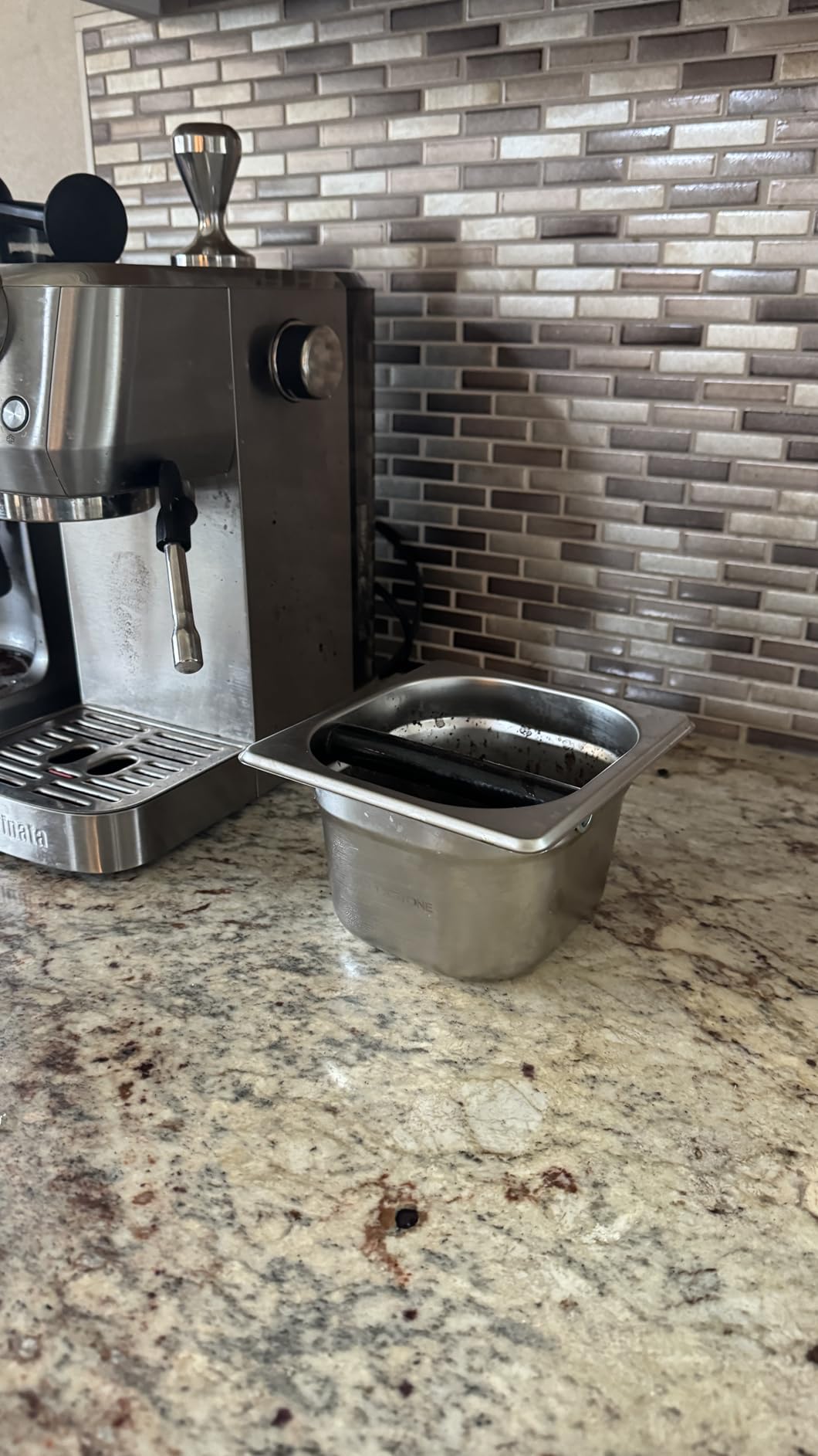 Apexstone Coffee Knock Box Stainless Steel, Espresso Knock Box Stainless Steel, Knock Box for Espresso Coffee Grounds, Knock Box Small customer photo 2