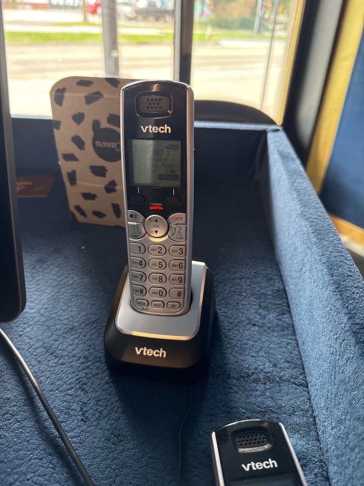 VTech DS6151-2 2-Line Expandable Cordless Phone System with 2 Handsets, Digital Answering System, Caller ID, DECT 6.0 - Home & Small Business (Black/Silver) customer photo 2