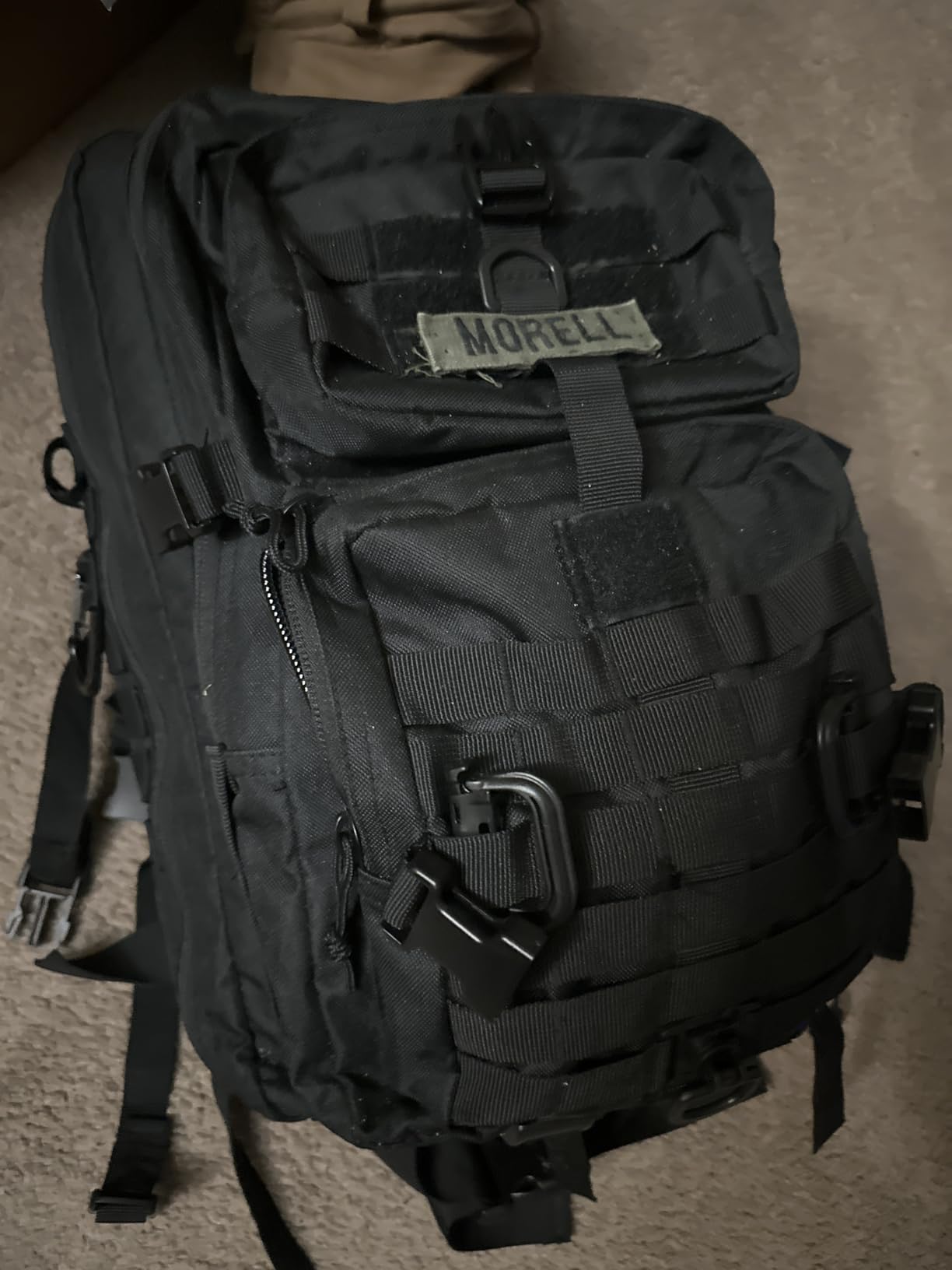 Hannibal Tactical MOLLE Assault Backpack, Tactical Backpack Military Army Camping Rucksack, 3-Day Pack Trip w/USA Flag Patch, D-Rings, Black customer photo 2