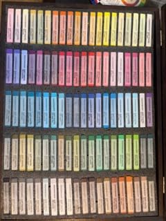 COLOUR BLOCK Soft Pastels for Artists - 100 Colors Square Chalk Pastels Set in Wooden Box customer photo 2