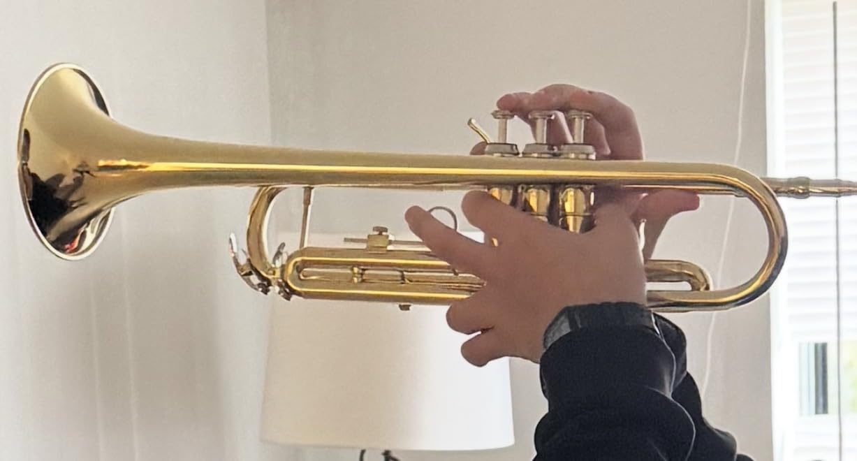 Eastar ETR-380N Bb Standard Trumpet Set for Beginner - Brass Student Trumpet with Hard Case, Silver customer photo 1