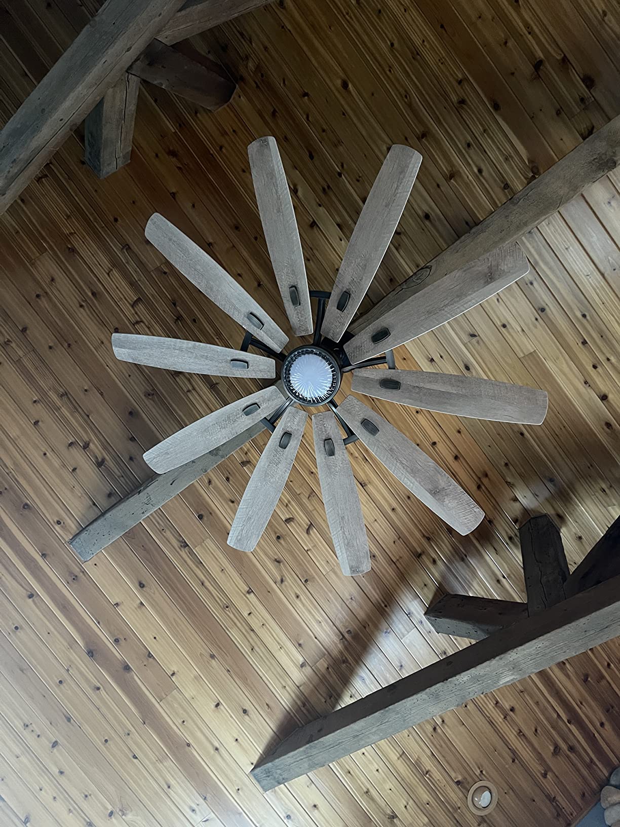 MINKA-AIRE F864L-HBZ Barn 65 Ceiling Fan with LED Light and DC Motor, Brown Heirloom Bronze Finish customer photo 1