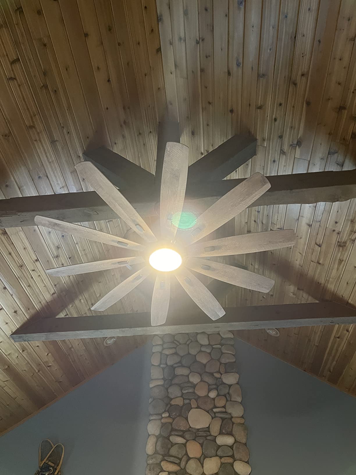 MINKA-AIRE F864L-HBZ Barn 65 Ceiling Fan with LED Light and DC Motor, Brown Heirloom Bronze Finish customer photo 2