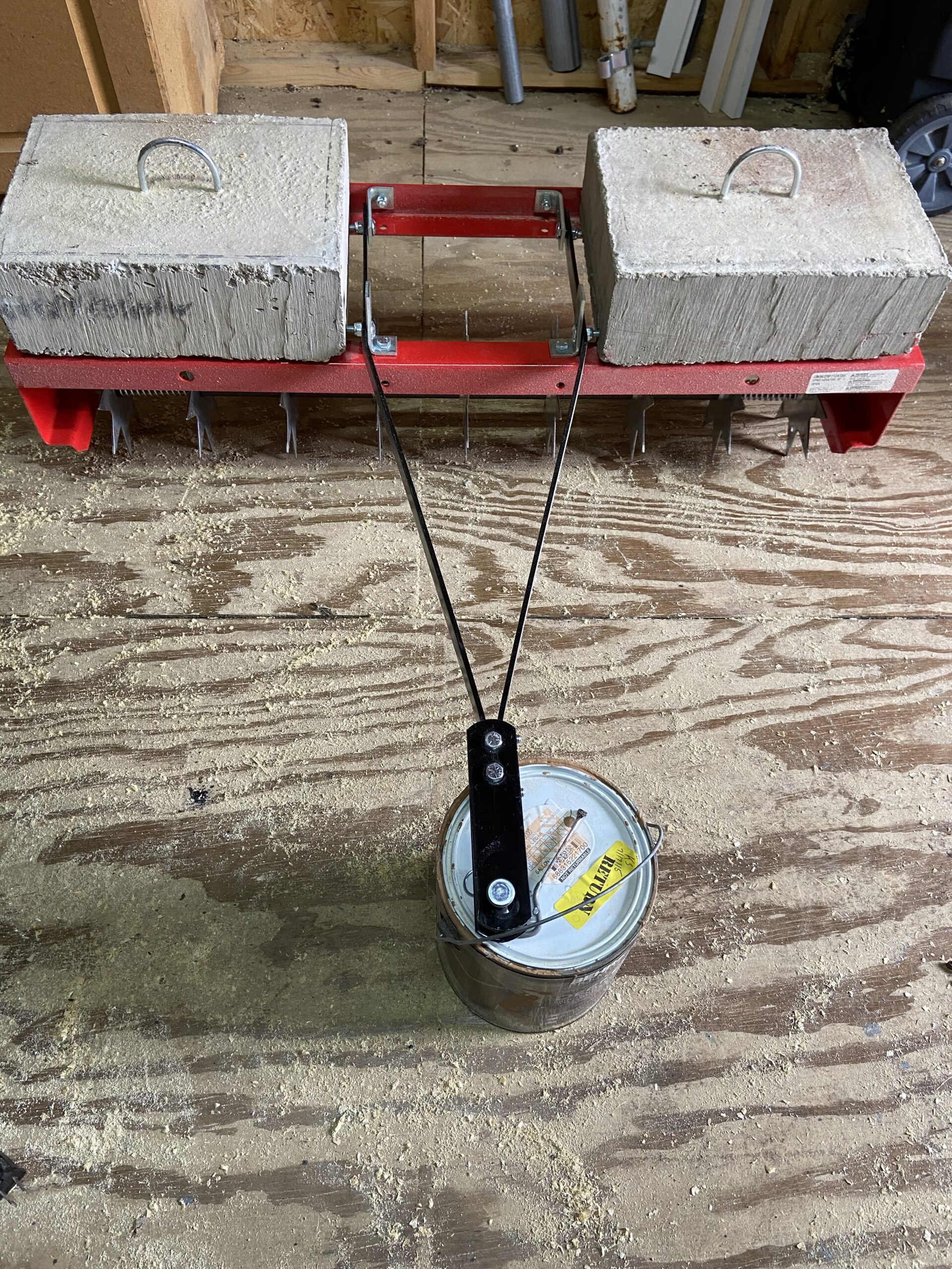 CRAFTSMAN 36-Inch Tow Spike Tow Behind Spike Aerator for Aerating Lawns; 9 Galvanized Steel Disks, 90lbs Capacity Weight Tray customer photo 1