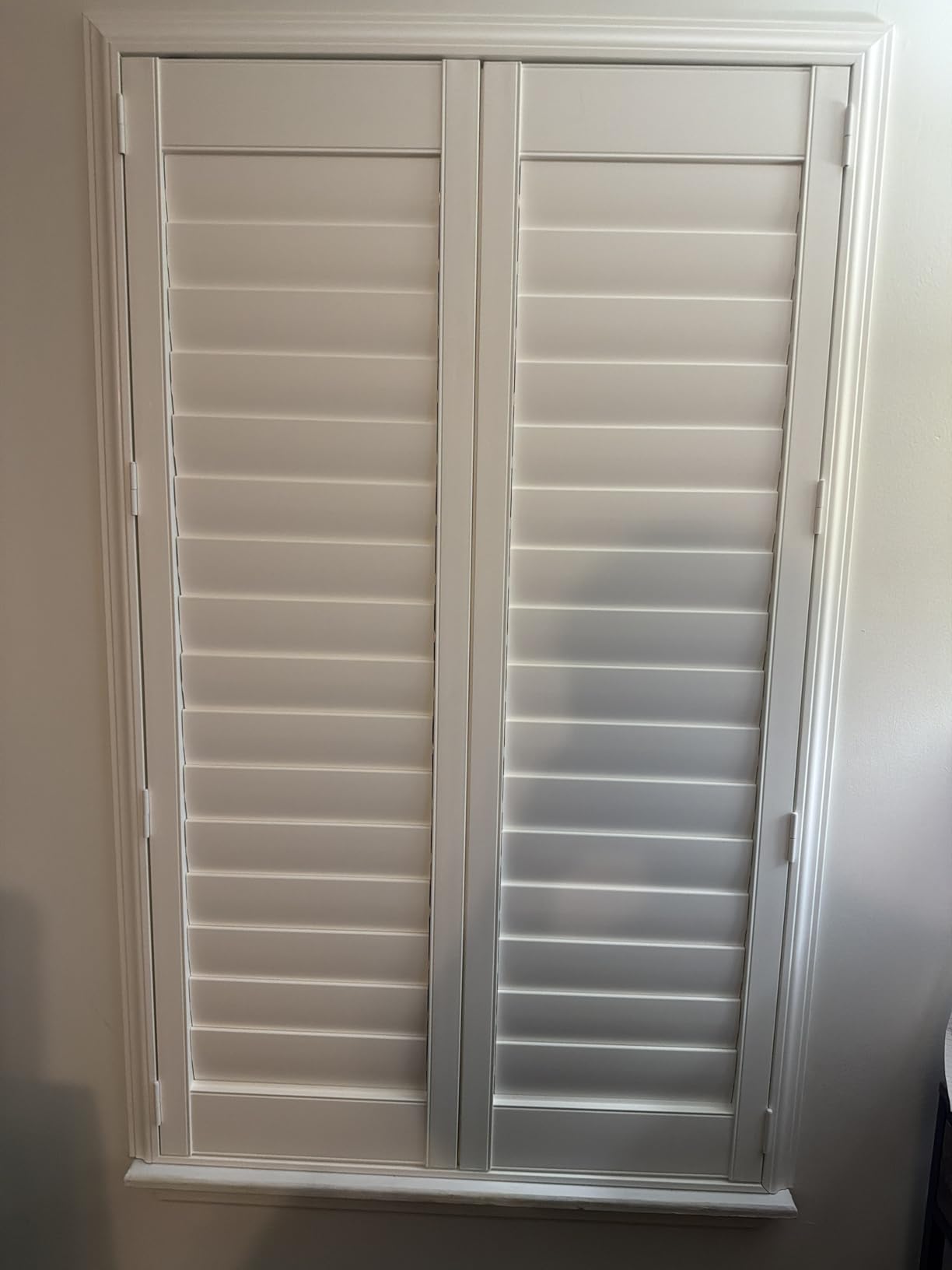 Suncraft Shutters -Plantation Shutters -Custom Made Window Blinds - No Front Tilt Rod - Easy DIY Installation - Interior Plantation Shutters -Privacy Blinds for Kitchen, Bath, Bedroom customer photo 1