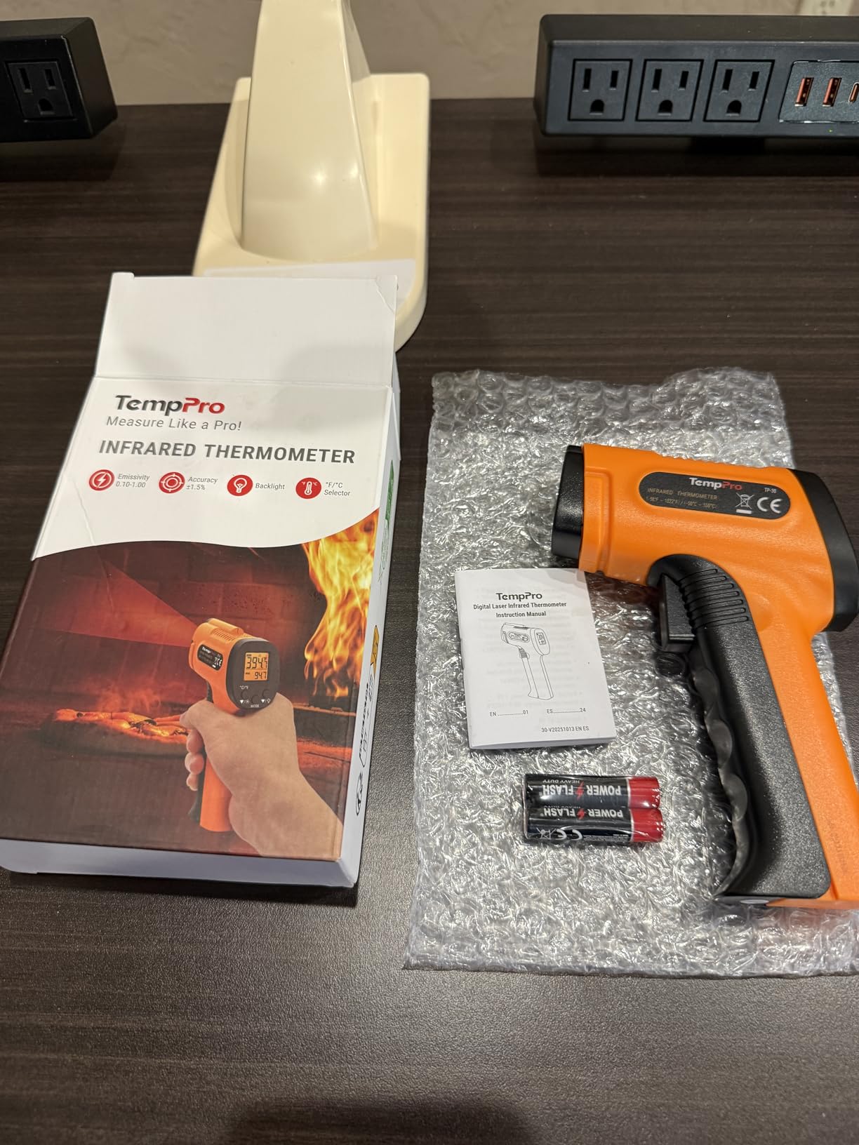 TempPro TP30 Infrared Thermometer Gun, Laser Thermometer for Cooking, Pizza Oven, Griddle, Engine, HVAC, Temperature Gun with Adjustable Emissivity & Max Measure -58°F ~1022°F (Previously ThermoPro) customer photo 2