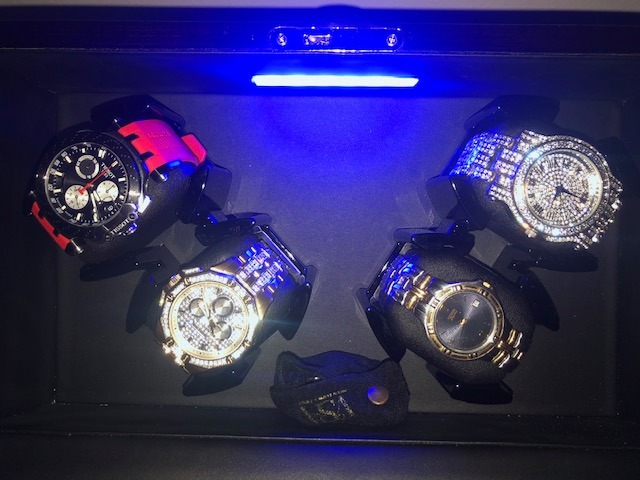 High End Watch Winder for Automatic Watches with Super Quiet Motor, Blue LED Light & Rotation Mode Setting, Watch Winder for Rolex with Flexible Pillow, Dual Power customer photo 1