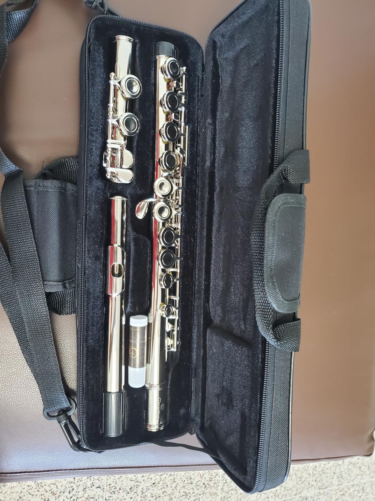 Cecilio Open Hole C Flute - Musical Instrument, Beginner/Intermediate Flute in Band & Orchestra, Silver customer photo 2