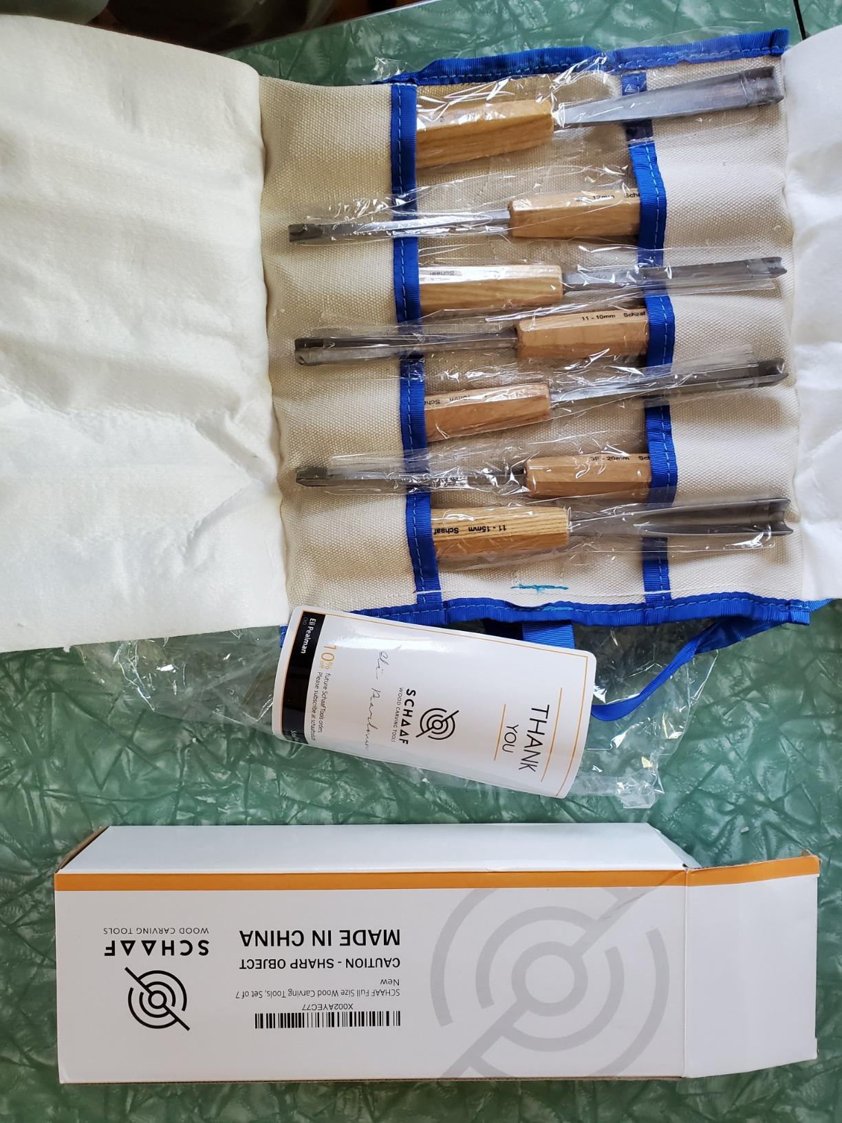 High-Quality Wood Carving Tools Set of 7 Chisels and Gouges with Canvas Case - Razor Sharp CR-V 60 Steel Woodworking Tools - Schaaf Wood Carving Chisel Set customer photo 1