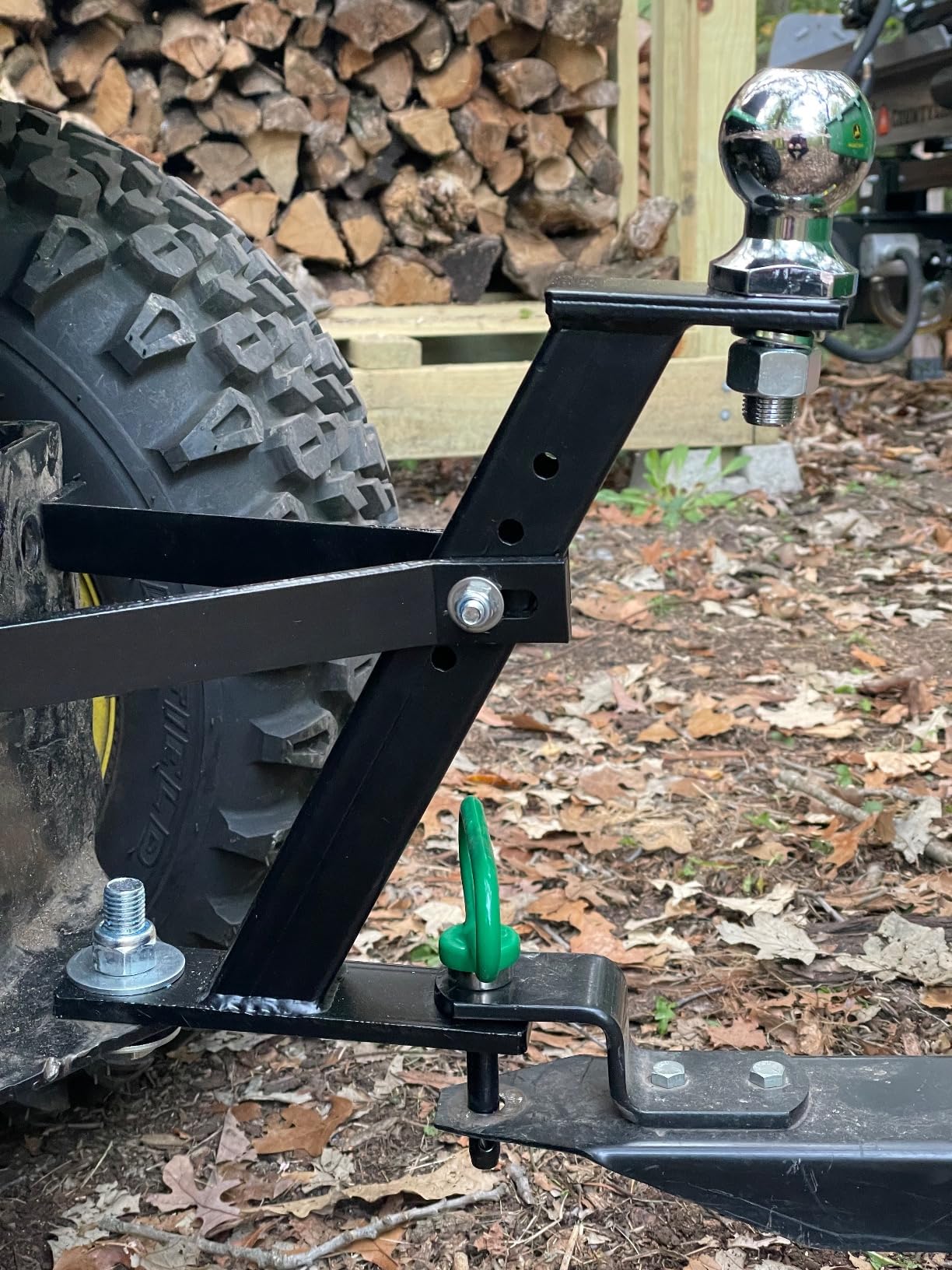 Eapele Trailer Hitch for Lawn Mower, Garden Tractor Trailer Hitch, Solid Iron Construction, Compatible with John Deere Ariens Cub Cadet Poulan Pro Husky Husqvarna Craftsman Riding Mower customer photo 2