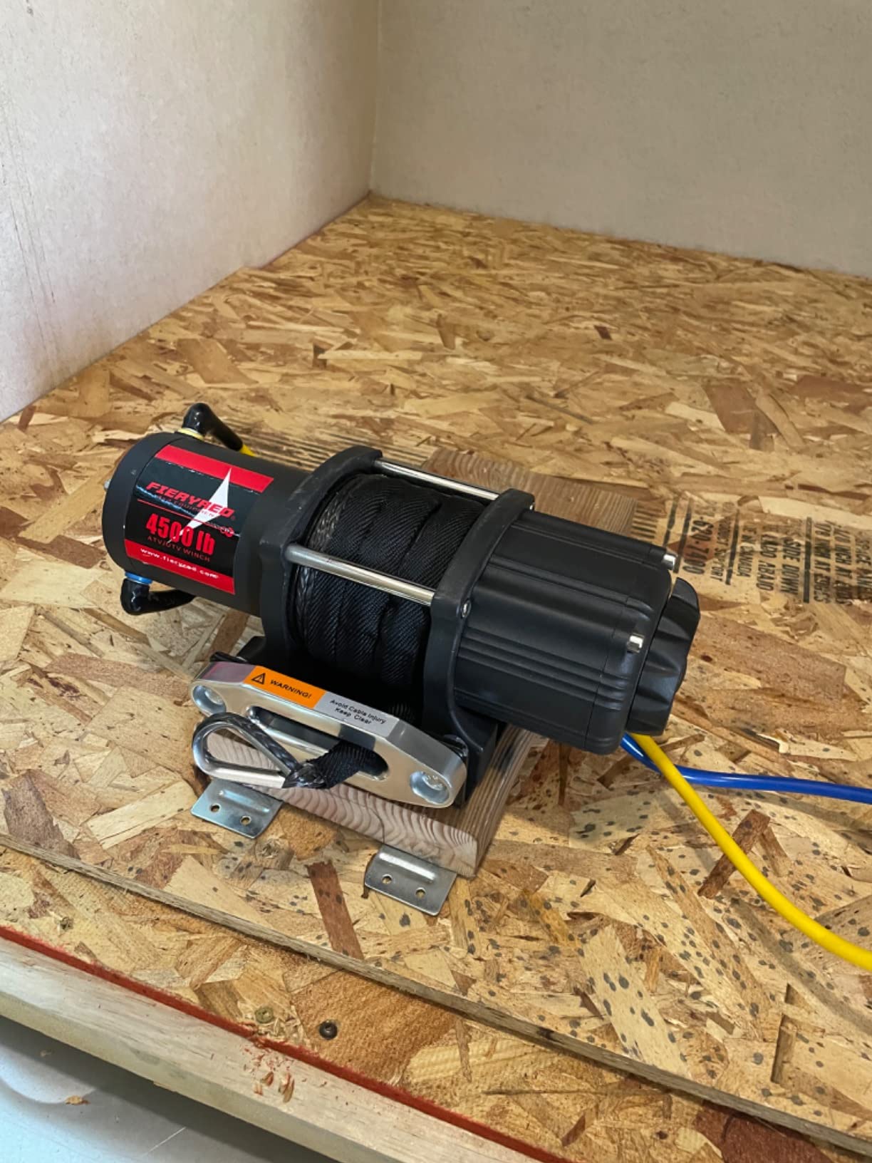 FIERYRED ATV/UTV Winch 12V 4500 lb Electric Winch with Synthetic Rope customer photo 2