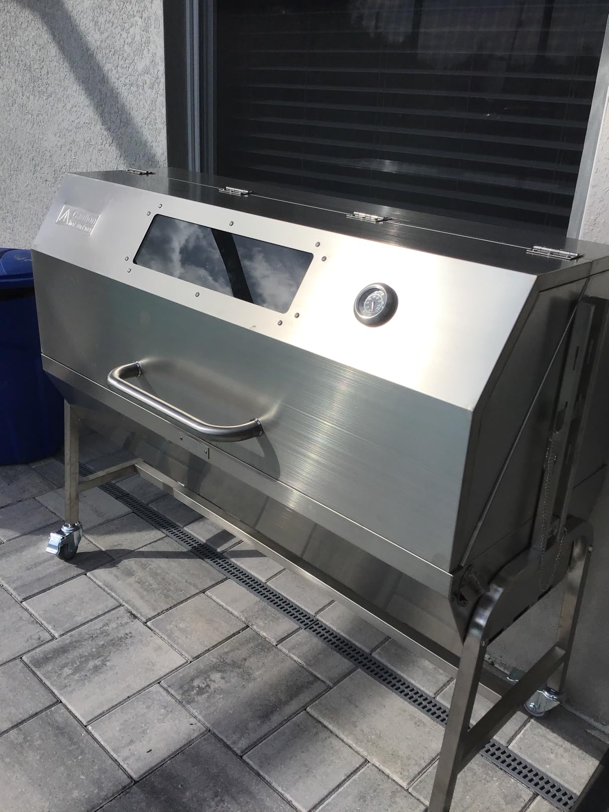 Ash & Ember 4W Rotisserie Spit Roaster Grill, Rated 33 LB, Horizontal Adjustable Spit Rod for Outdoor Charcoal BBQ with Hood, Roast Chicken, Lamb, Pig, Beef customer photo 1