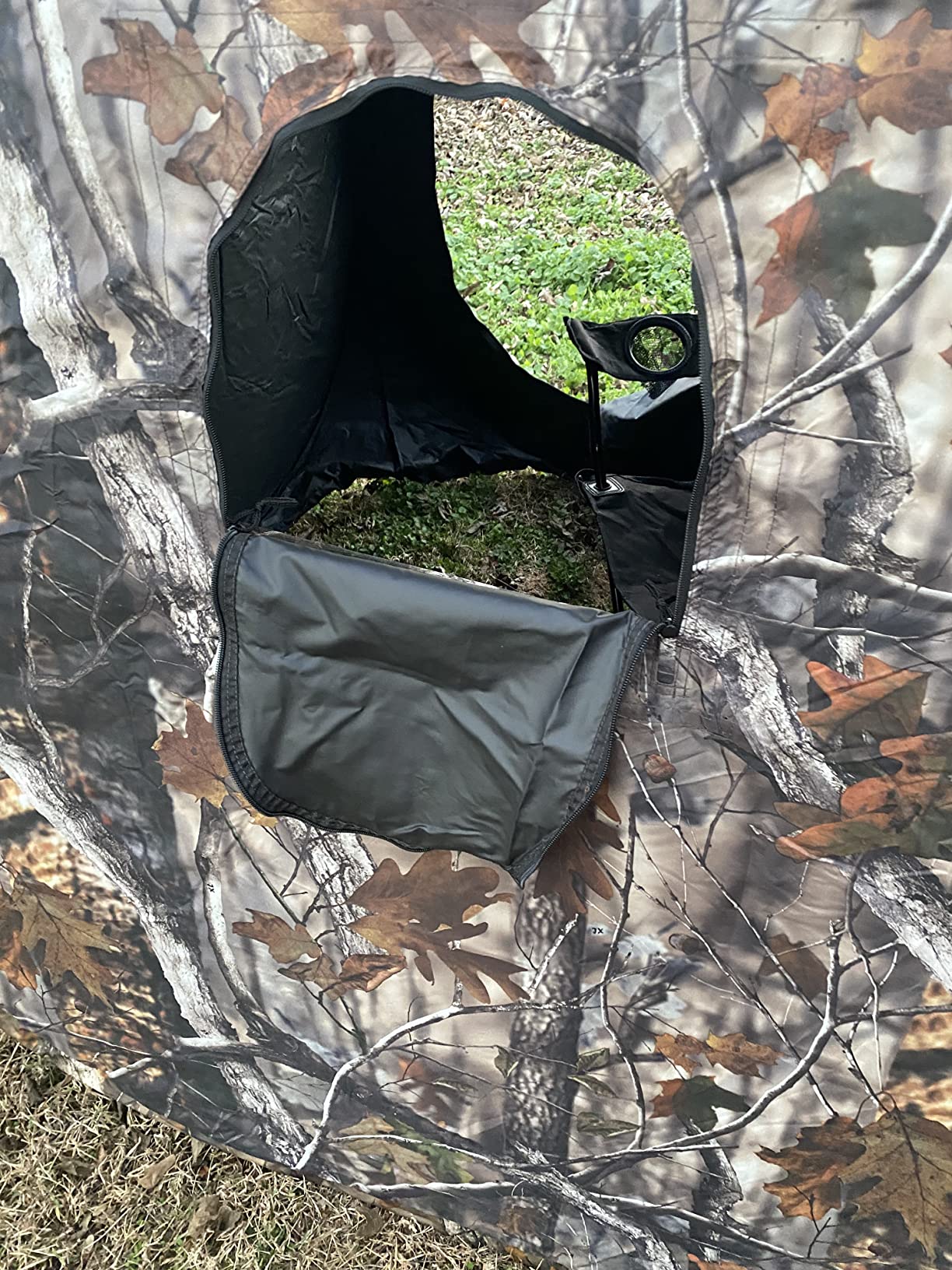 HuntRite Deluxe 4-Panel Spring Steel Hunting Blind; 2 Person Ground Tent for Deer and Turkey Season customer photo 2