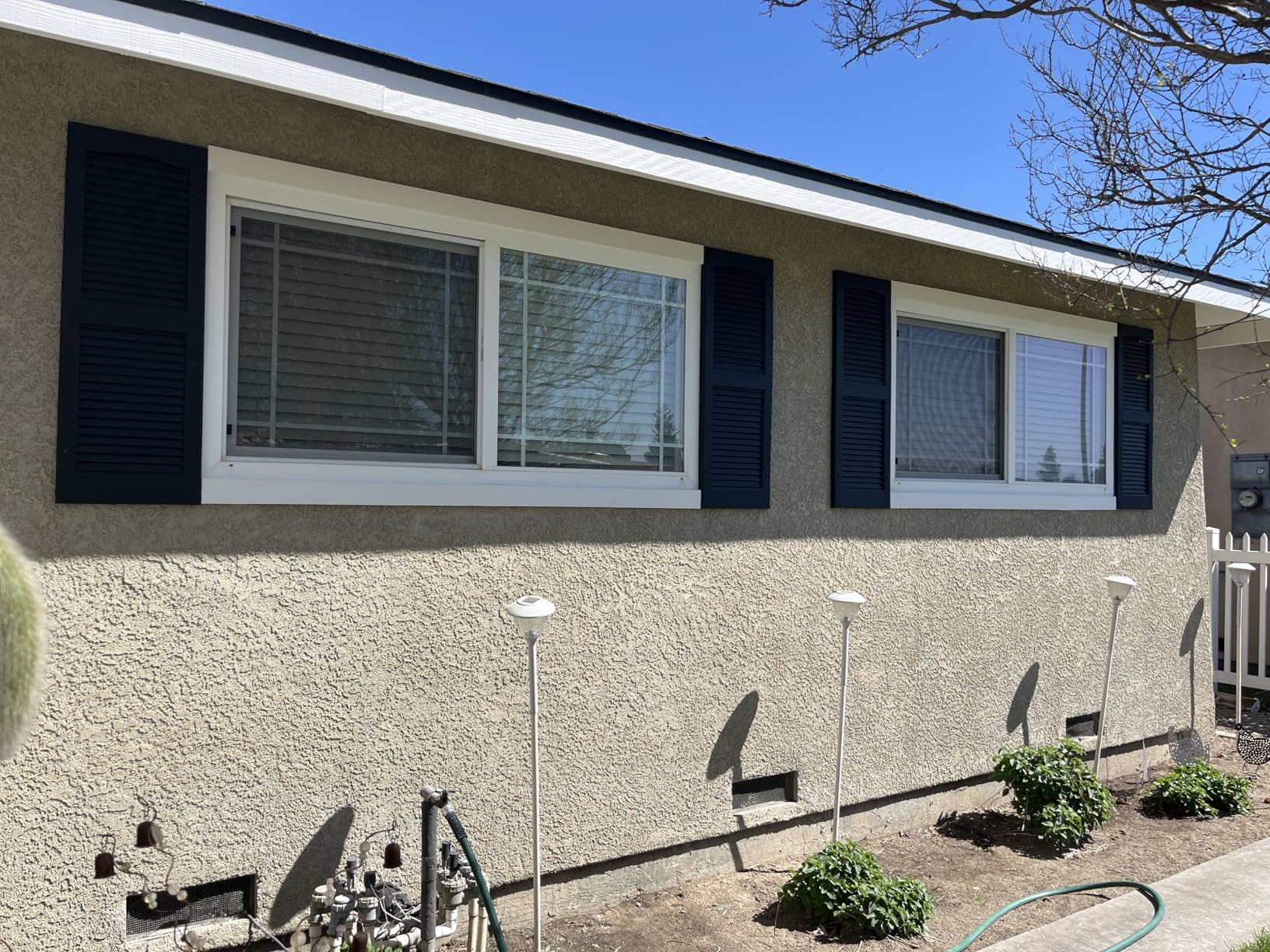 Polaris Homeside Open Louver Vinyl Shutters (1 Pair) 14-1/2in. x 43in. - 930 White customer photo 1
