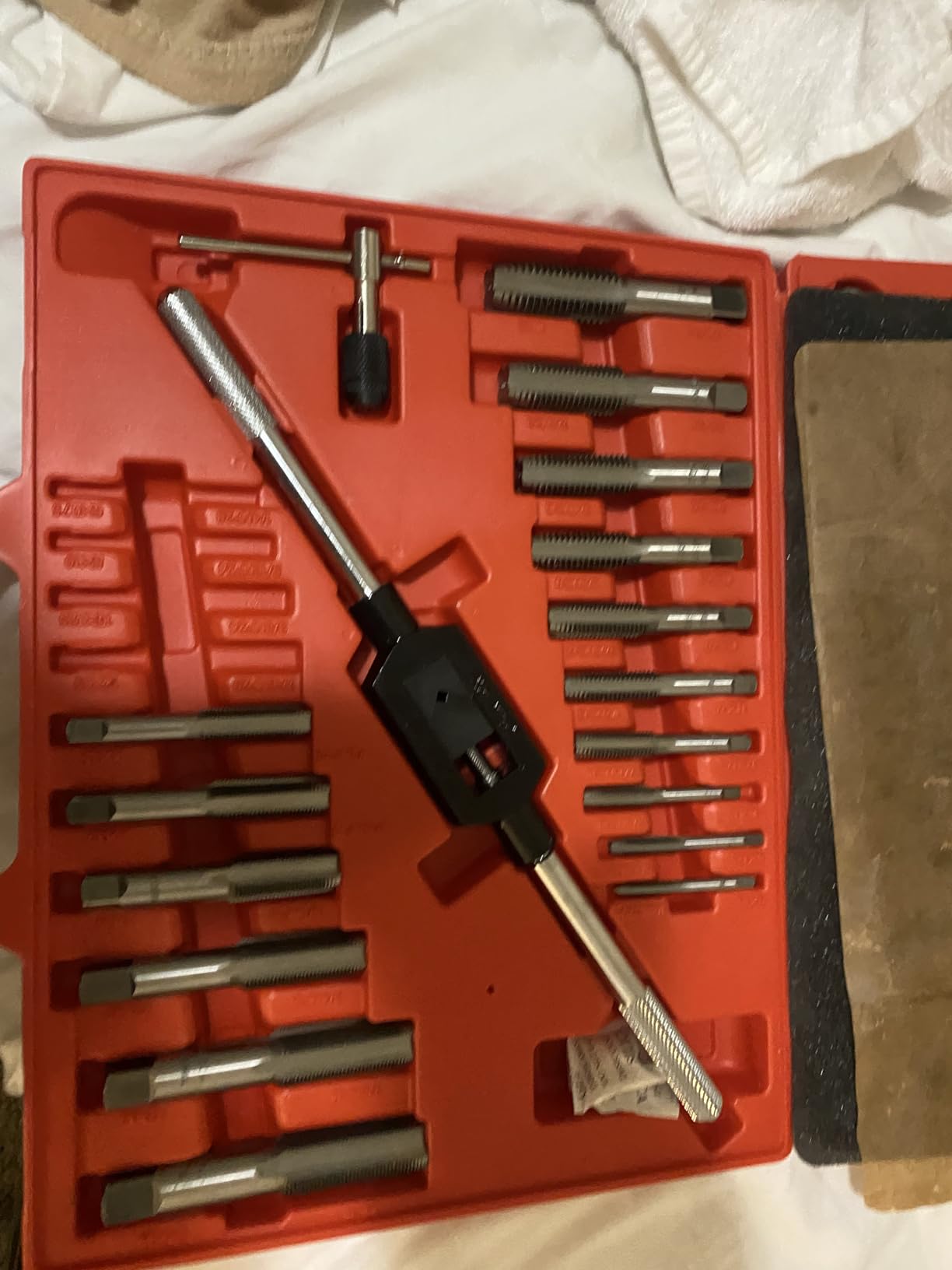 45-Piece Premium Large Size Tap and Die Set - Metric M6, M8, M10, M12, M14, M16, M18, M20, M22, M24, Both Coarse and Fine Teeth customer photo 1