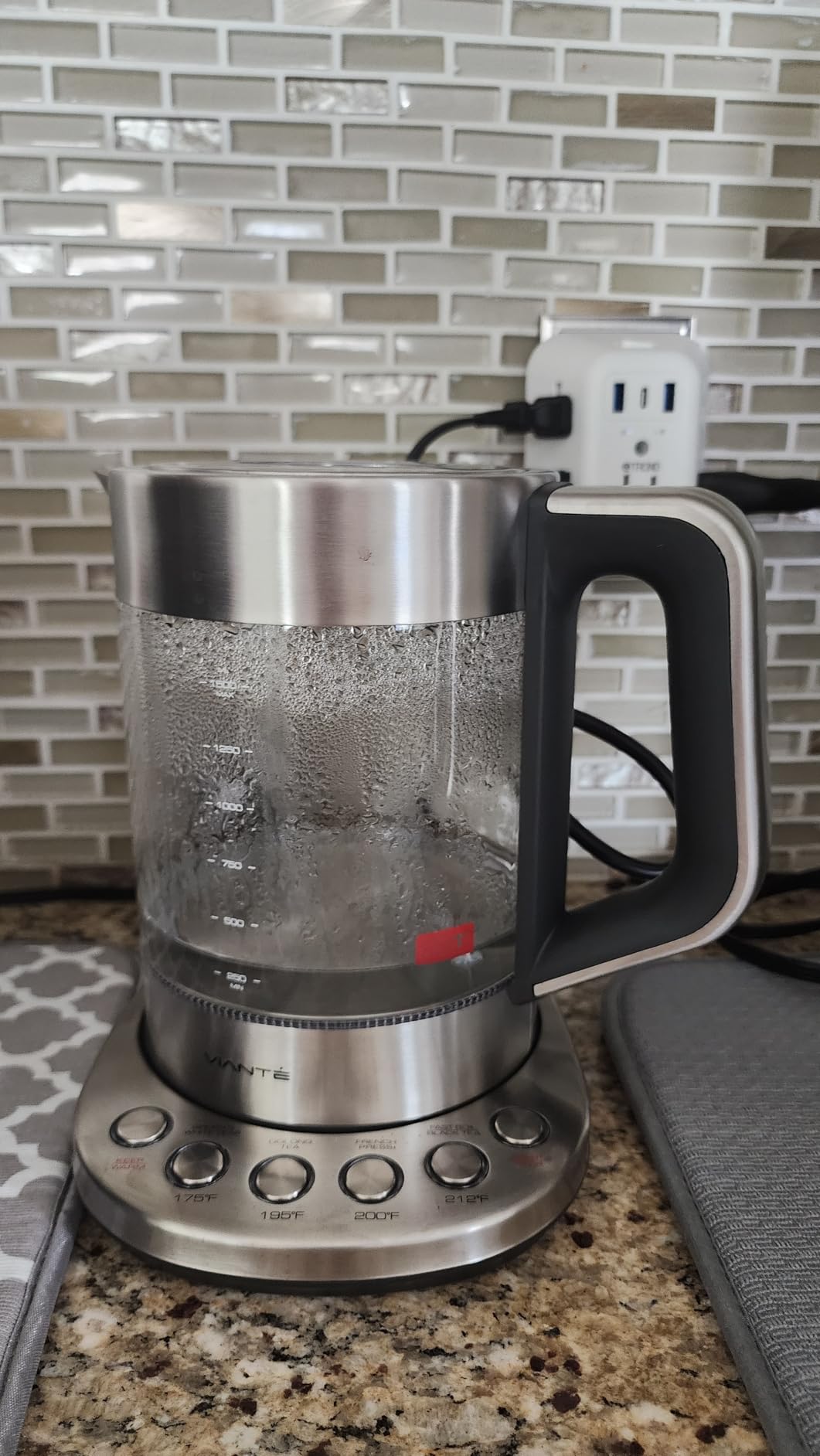 Vianté Electric Tea Kettle With Infuser for Loose Leaf, No Plastic In Contact With Water, Hot Tea Maker with Temperature Control, Automatic Shut Off, 1.5L Borosilicate Glass customer photo 2
